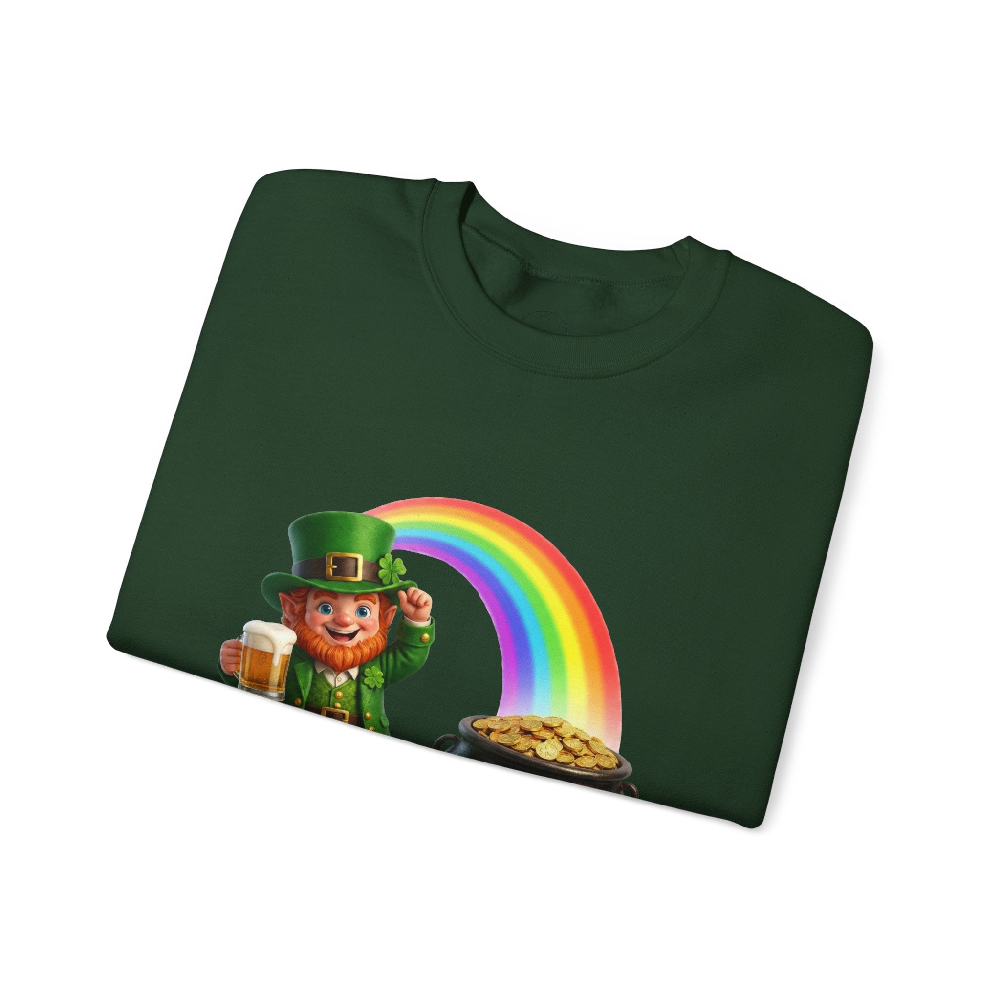 Lucky Leprechaun Rainbow Gold St. Patrick’s Day Sweatshirt | Irish Beer Pullover