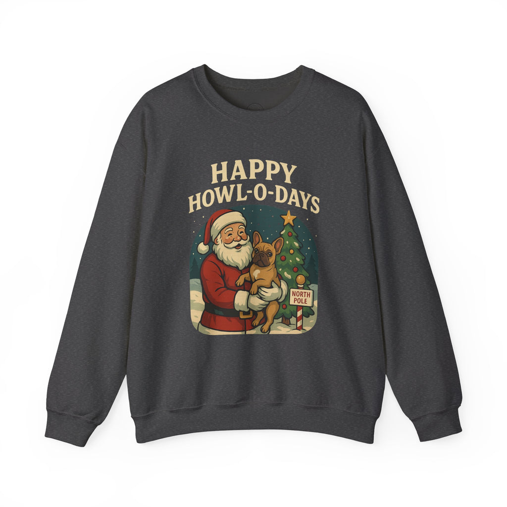 🎅🐶 Happy Howl-O-Days Frenchie Christmas Sweatshirt