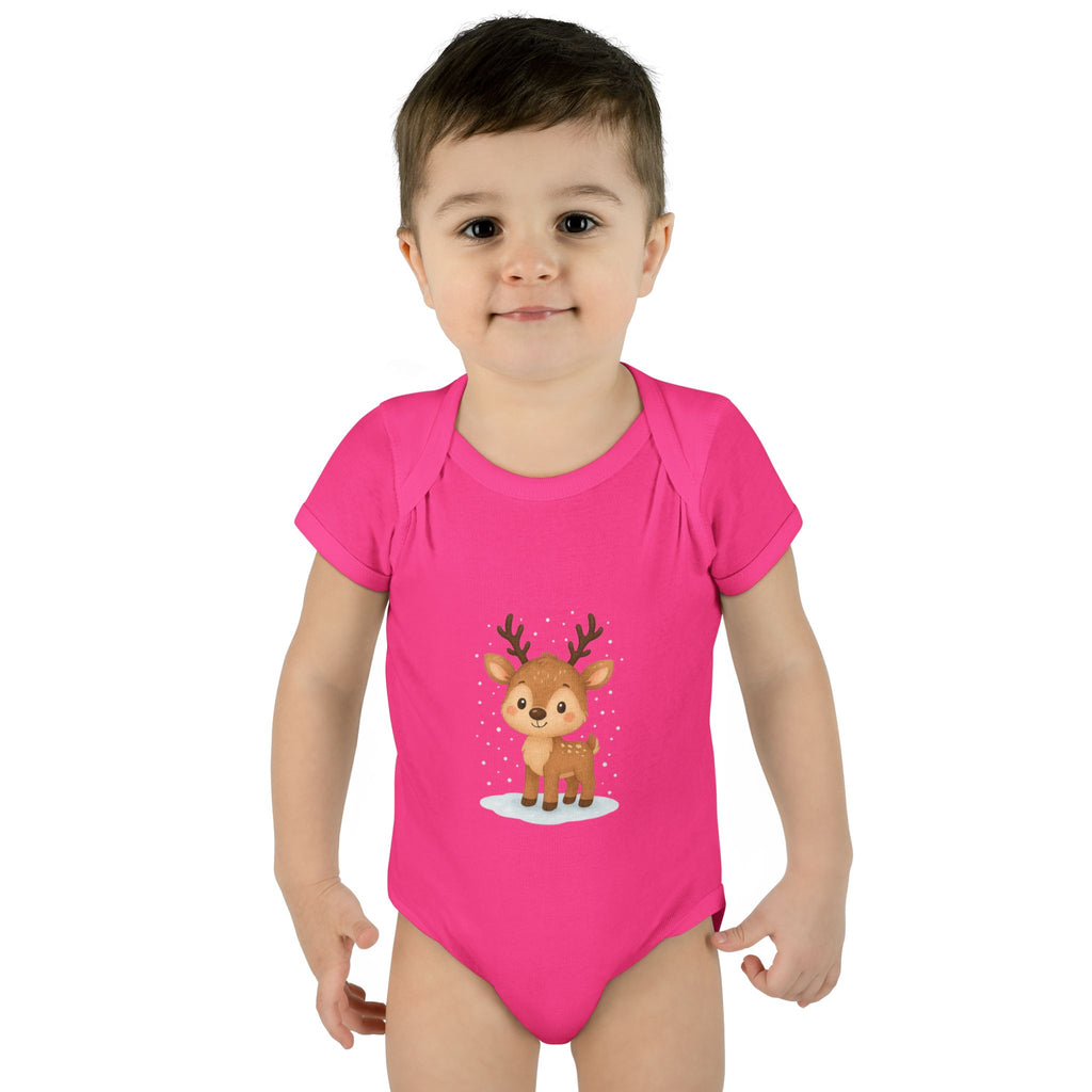 Cute Baby Reindeer Christmas Bodysuit – Holiday Infant One-Piece