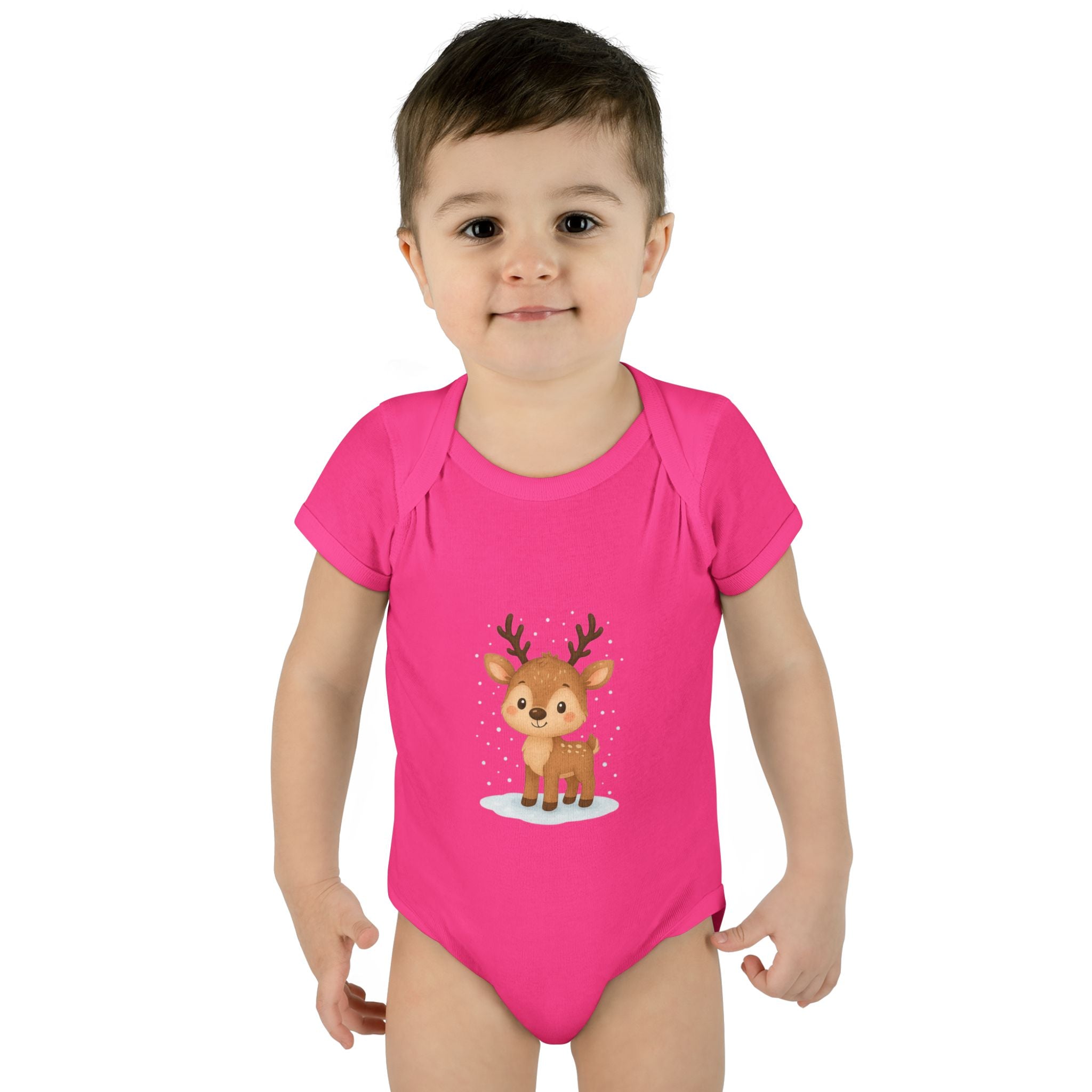 Cute Baby Reindeer Christmas Bodysuit – Holiday Infant One-Piece
