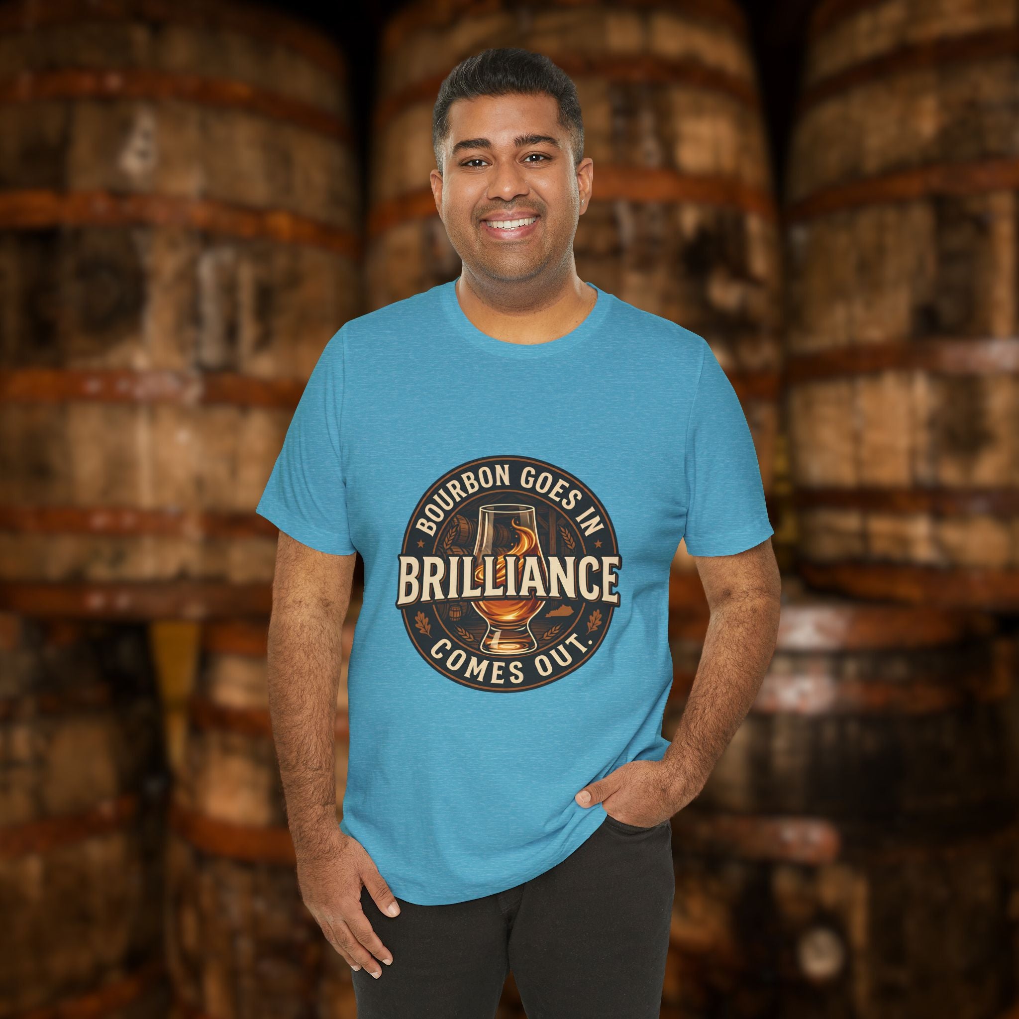 Bourbon Goes In Brilliance Comes Out T-Shirt | Kentucky Bourbon Graphic Tee