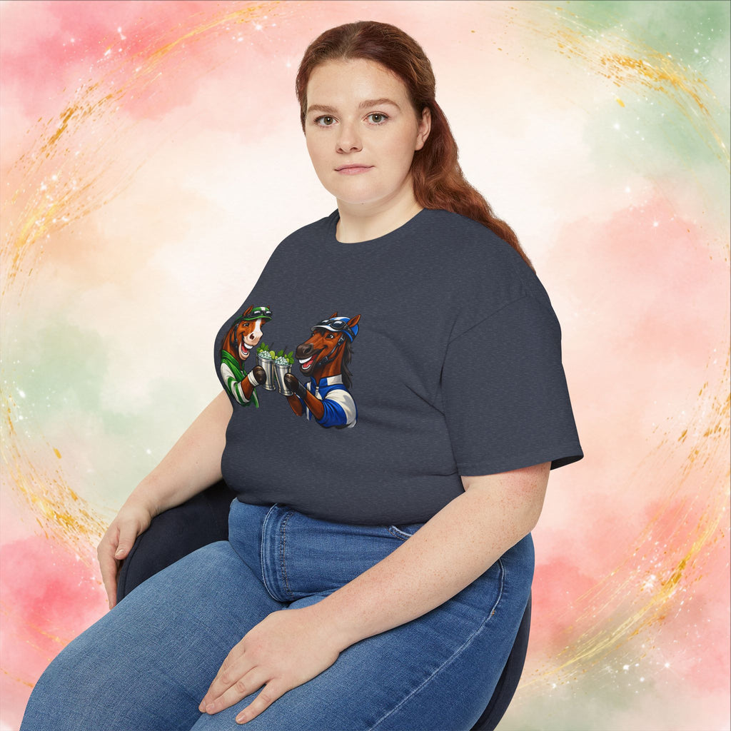 Derby Day Cheers: Funny Jockey Horses & Mint Juleps T-Shirt