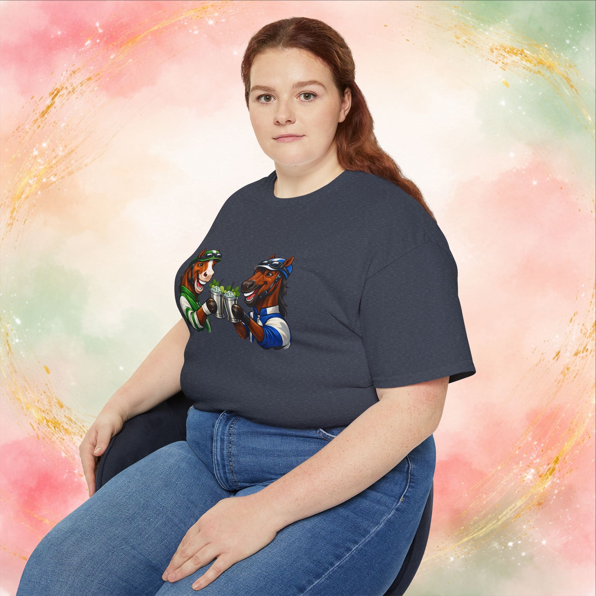 Derby Day Cheers: Funny Jockey Horses & Mint Juleps T-Shirt