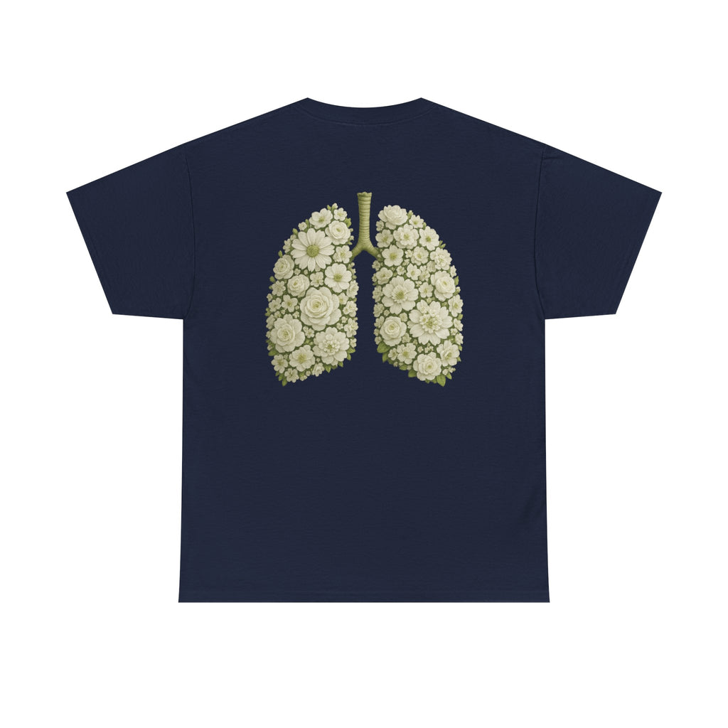 Breathe Hope – White Flower Lung Cancer Awareness T-Shirt