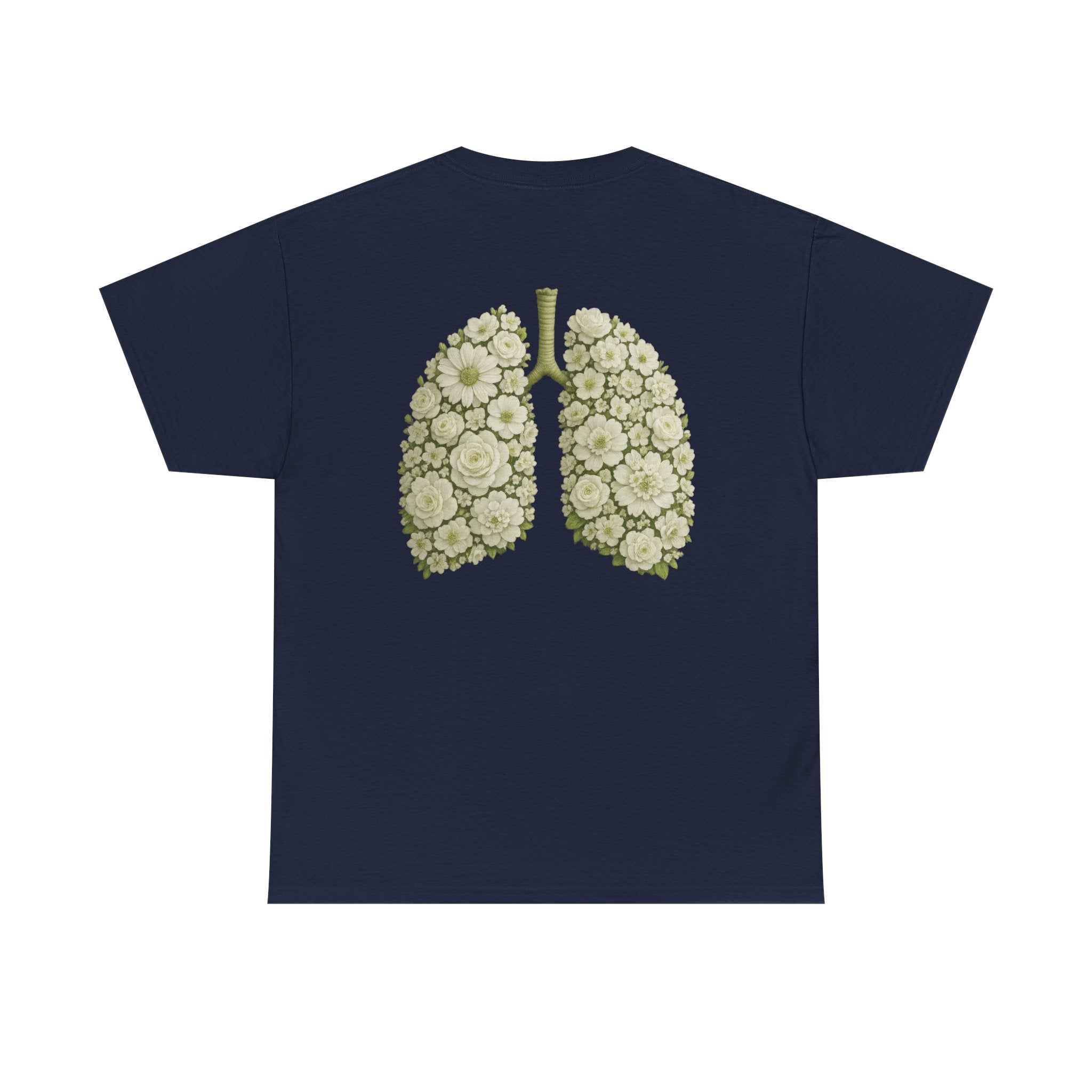 Breathe Hope – White Flower Lung Cancer Awareness T-Shirt