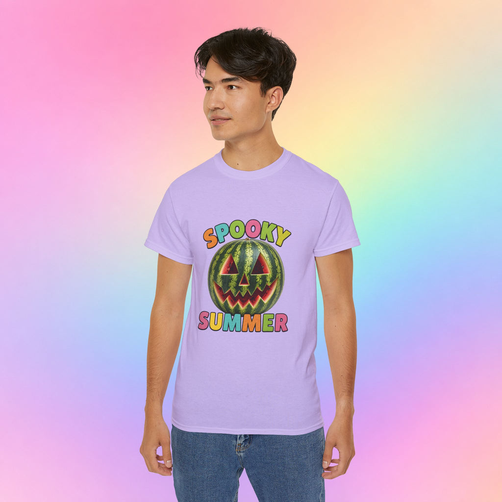Spooky Summer Watermelon Jack-O’-Lantern T-Shirt | Summerween Halloween Shirt