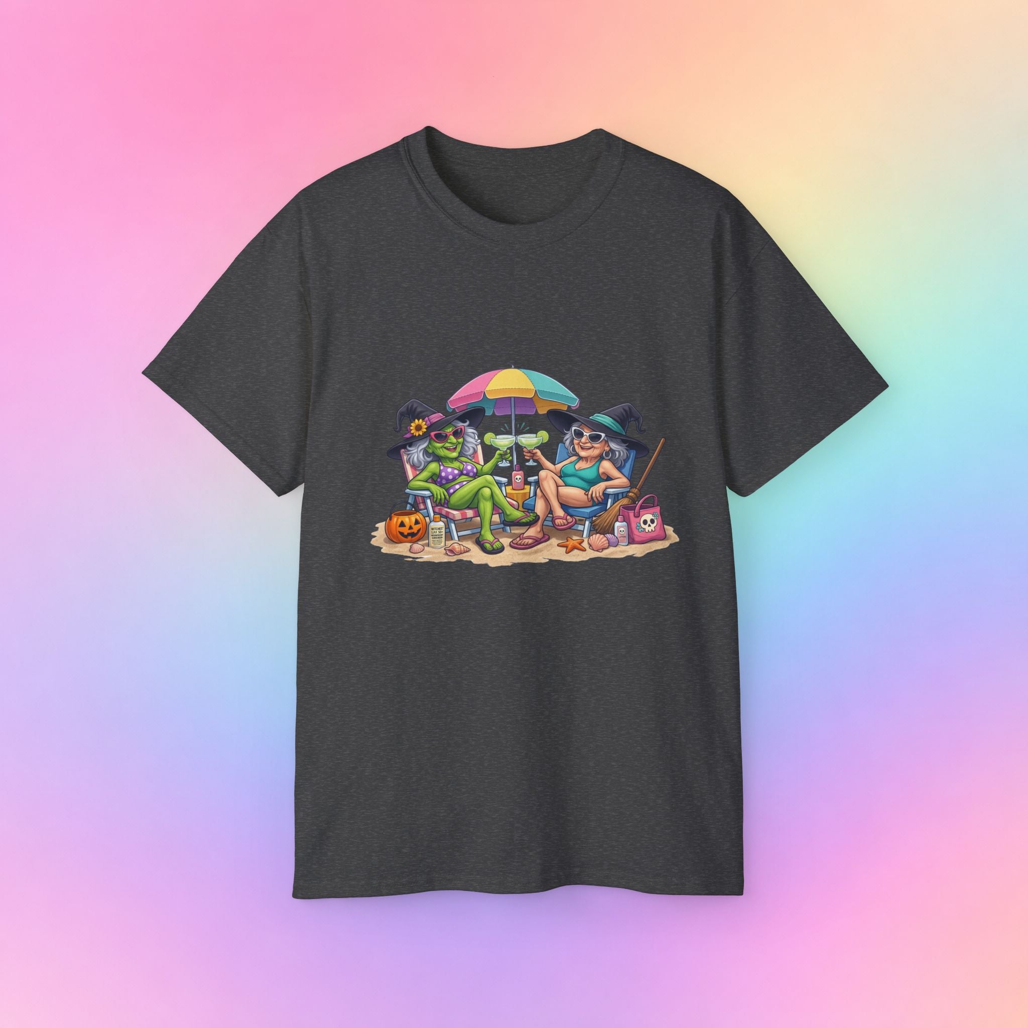 Summerween Witches Beach T-Shirt | Funny Halloween Summer Tee