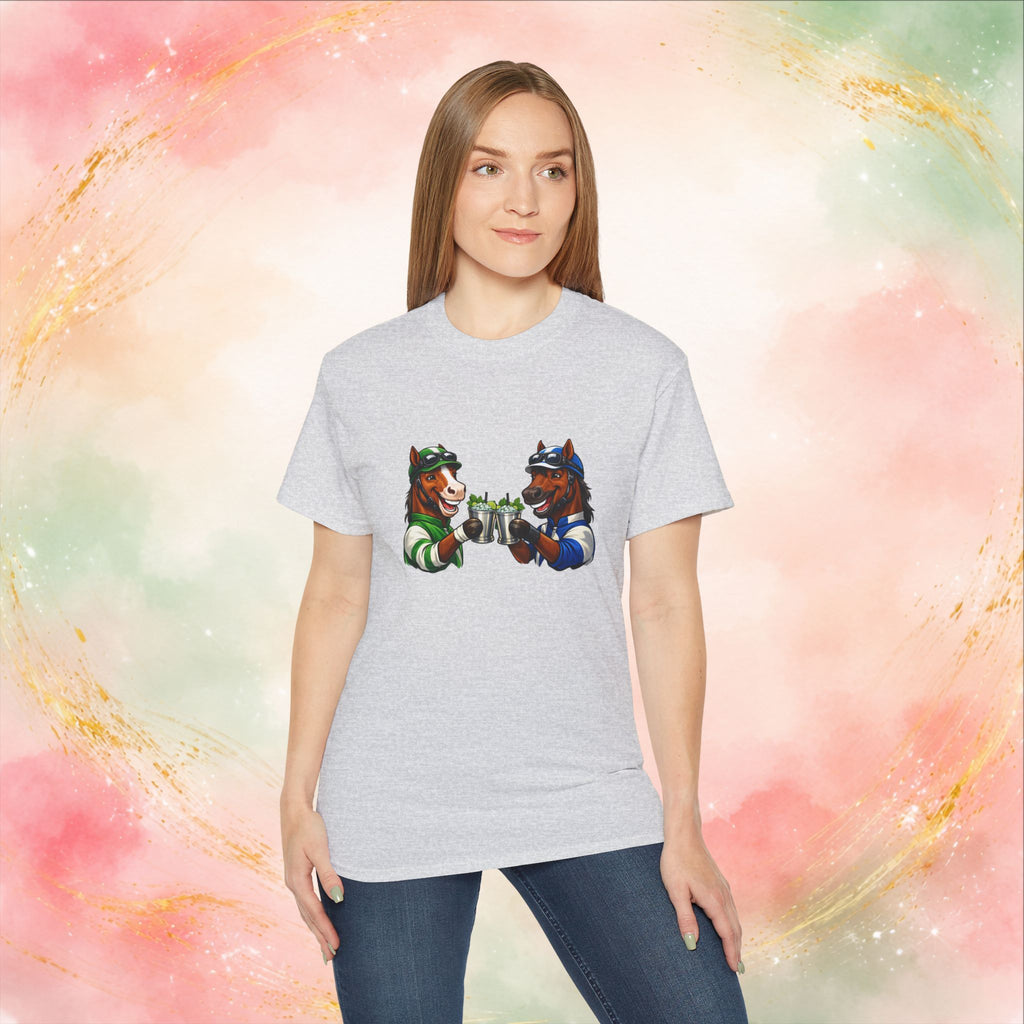 Derby Day Cheers: Funny Jockey Horses & Mint Juleps T-Shirt
