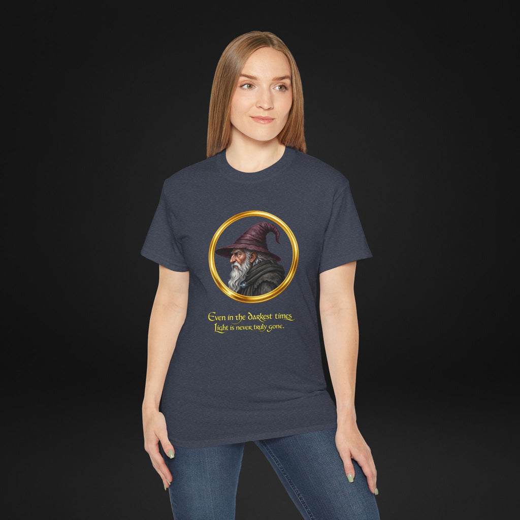 Vintage Wizard Graphic T-Shirt | Fantasy Side Profile Tee