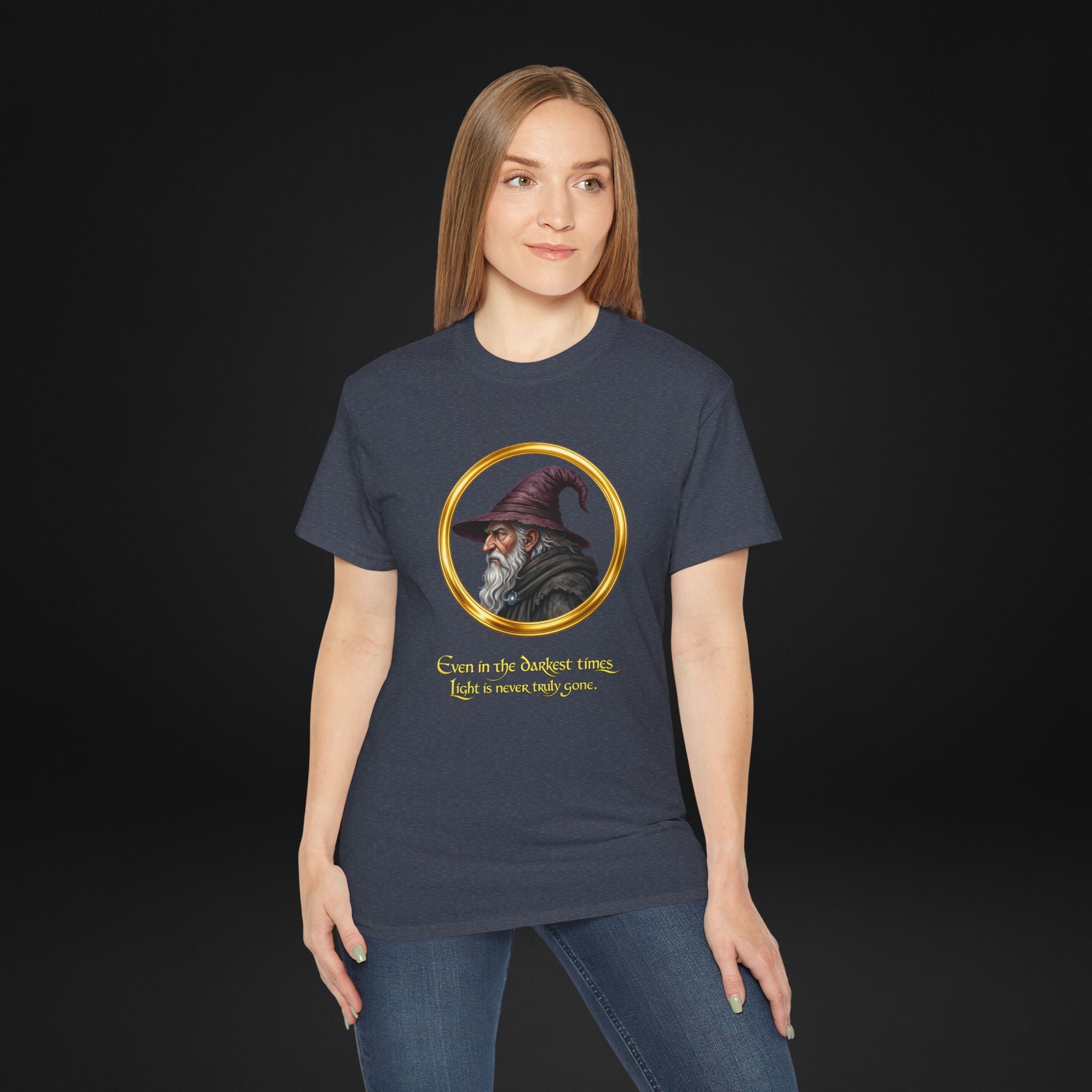 Vintage Wizard Graphic T-Shirt | Fantasy Side Profile Tee