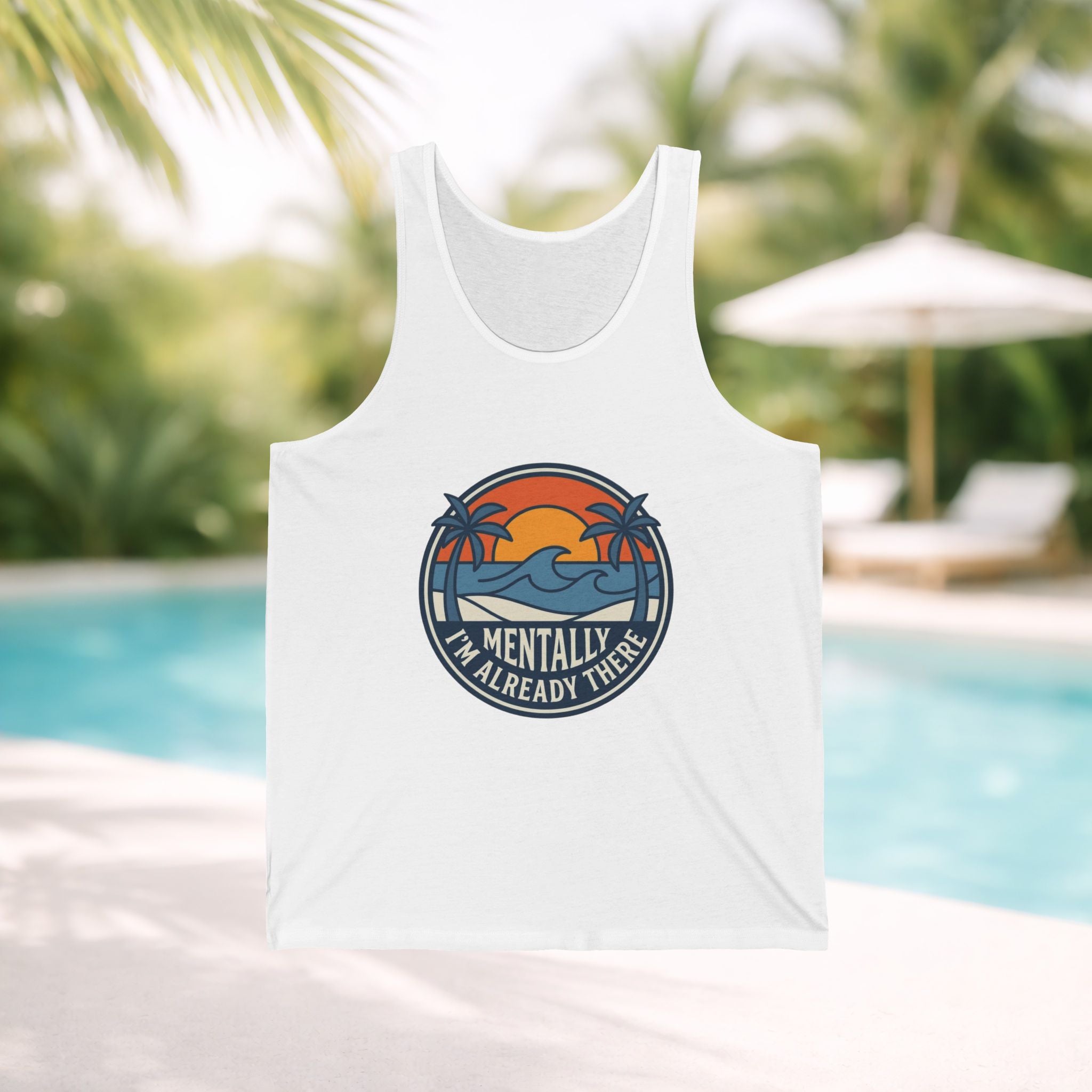 Mentally I’m Already There Summer Beach Men’s Tank Top
