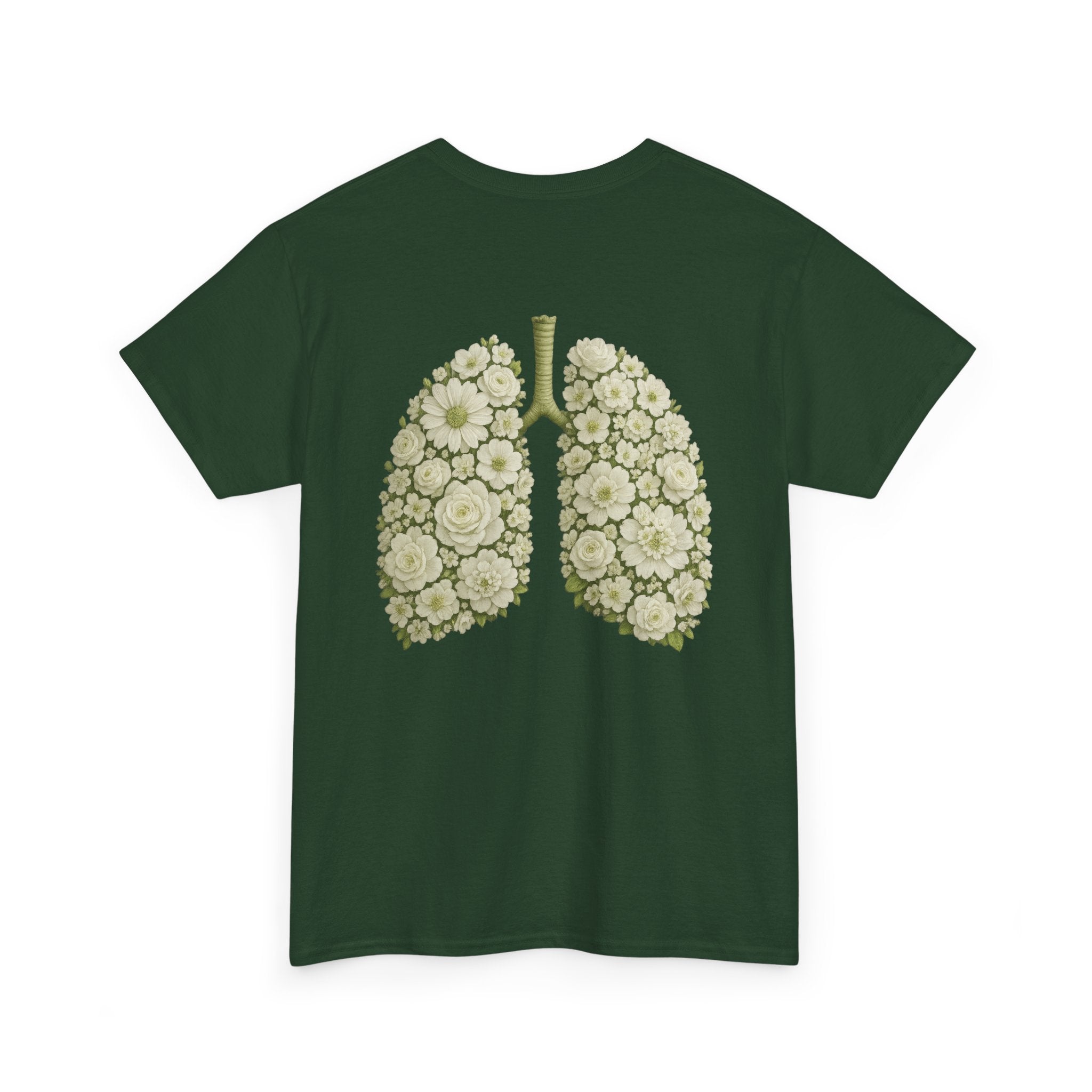 Breathe Hope – White Flower Lung Cancer Awareness T-Shirt