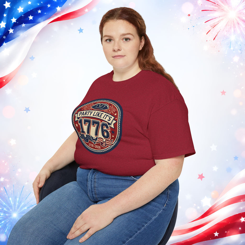 Party Like It’s 1776 T-Shirt | America 250th Birthday 4th of July Patriotic Tee