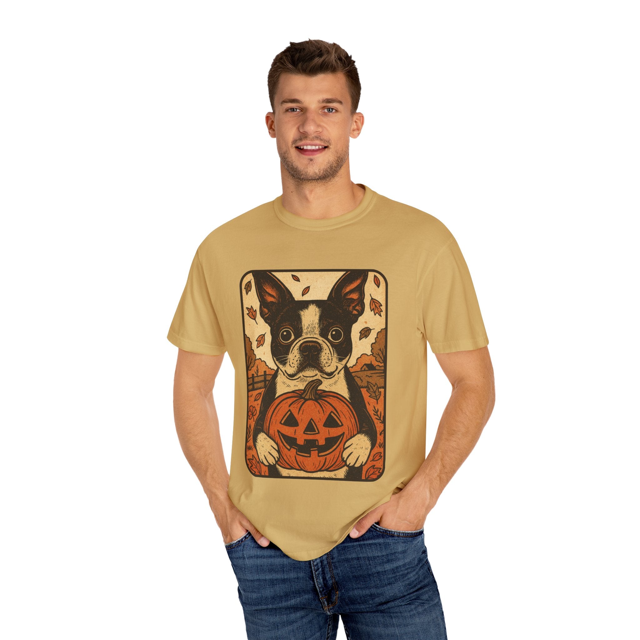 Boston Terrier Pumpkin Pals – Vintage Halloween Tee