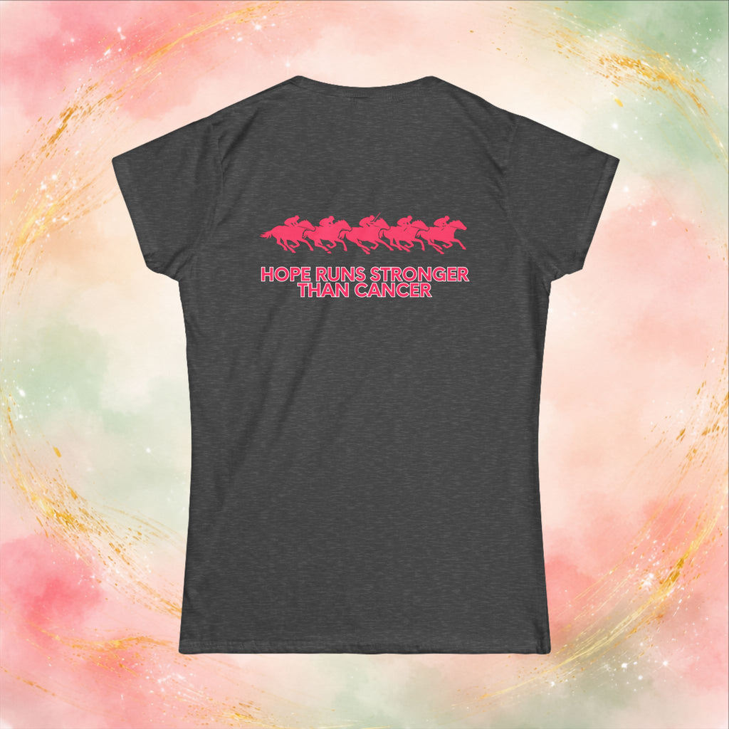 Women’s Oaks Breast Cancer Awareness Softstyle Tee | Hope Runs Stronger Than Cancer Shirt