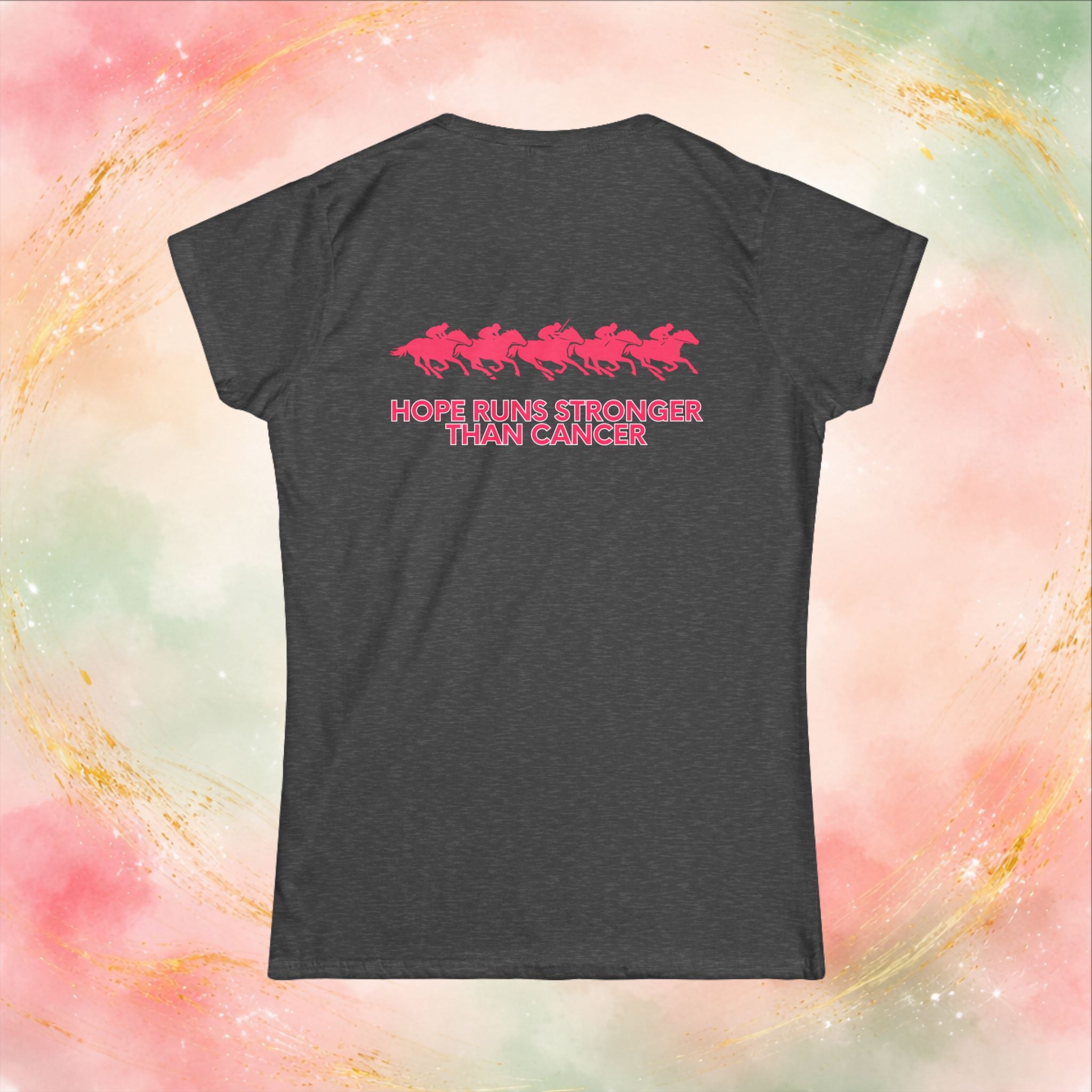 Women’s Oaks Breast Cancer Awareness Softstyle Tee | Hope Runs Stronger Than Cancer Shirt