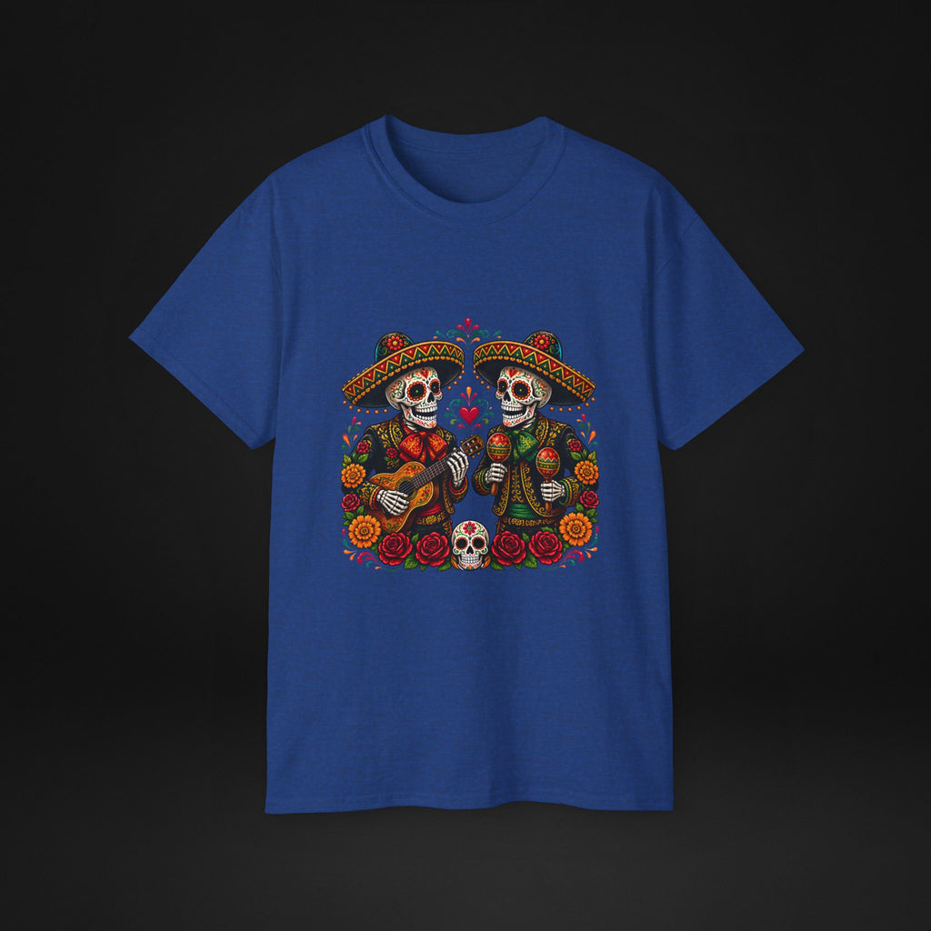Cinco De Mayo Sugar Skull Mariachi T-Shirt | Dia de los Muertos Inspired Fiesta Tee