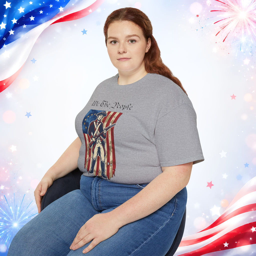 Revolutionary Soldier 4th of July T-Shirt | Vintage American Flag Patriotic Tee