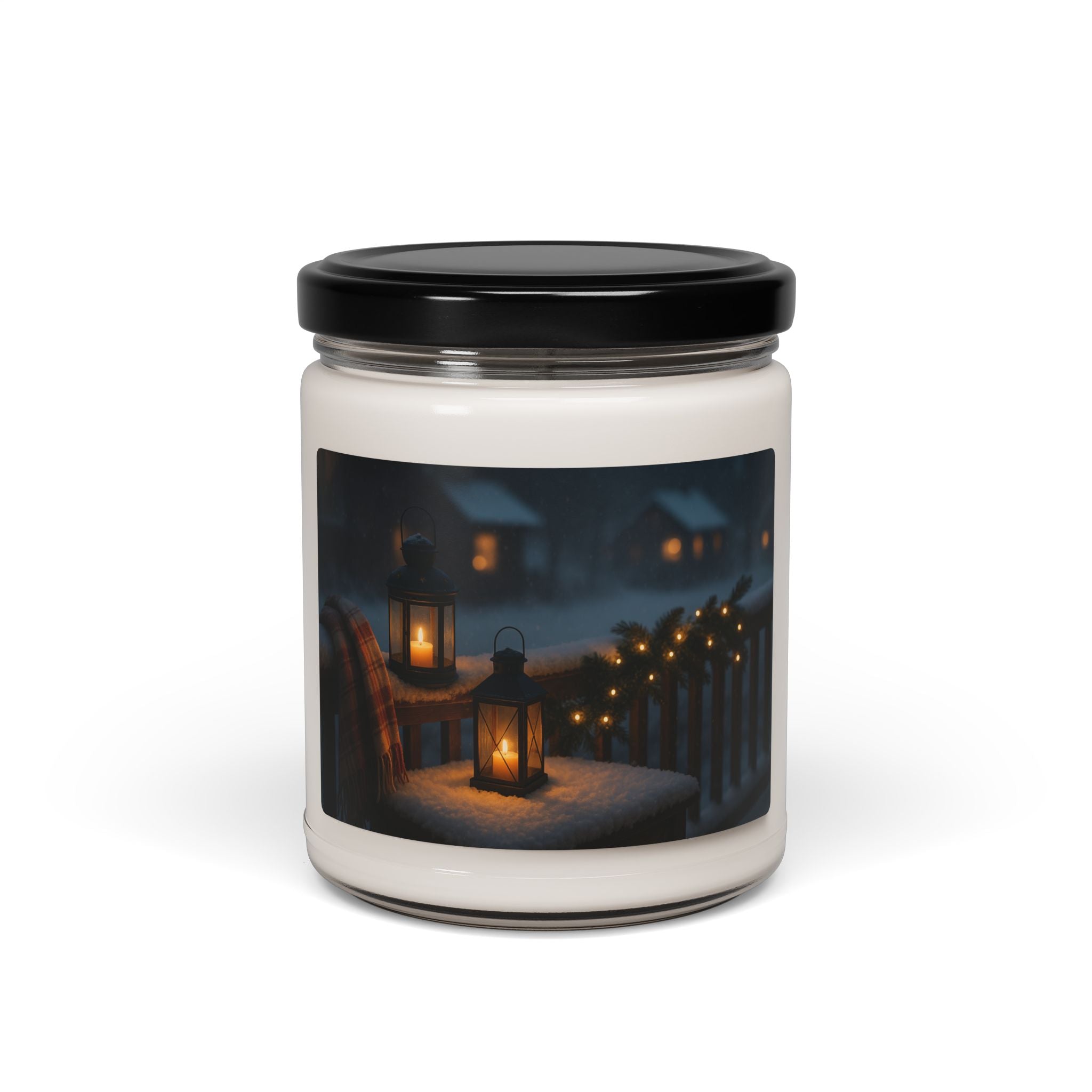 Cozy Winter Lantern Christmas Candle – Warm Glow Holiday Home Decor