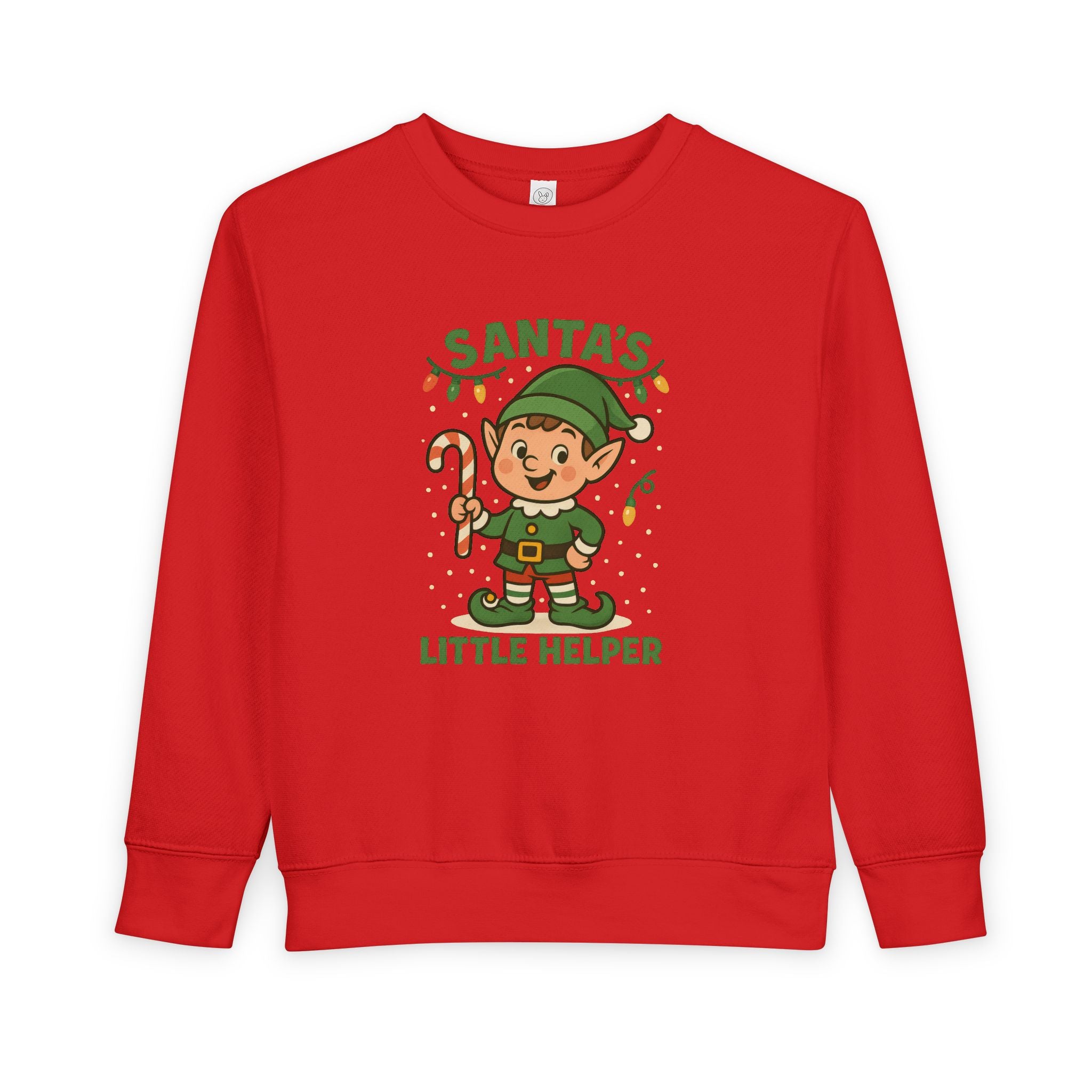 Santa’s Little Helper Toddler Christmas Sweatshirt – Cute Elf Holiday Pullover