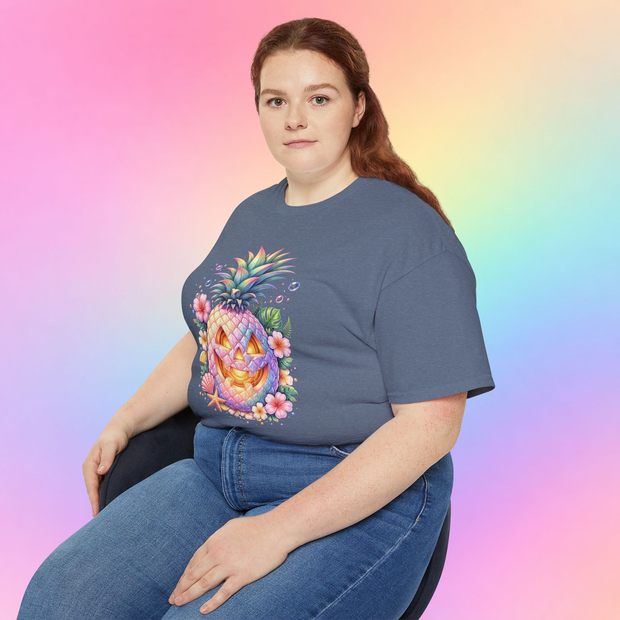 Summerween Pineapple Jack-O’-Lantern T-Shirt | Tropical Halloween Shirt