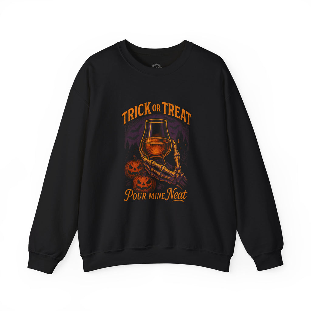 Trick or Treat Pour Mine Neat Halloween Bourbon Sweatshirt