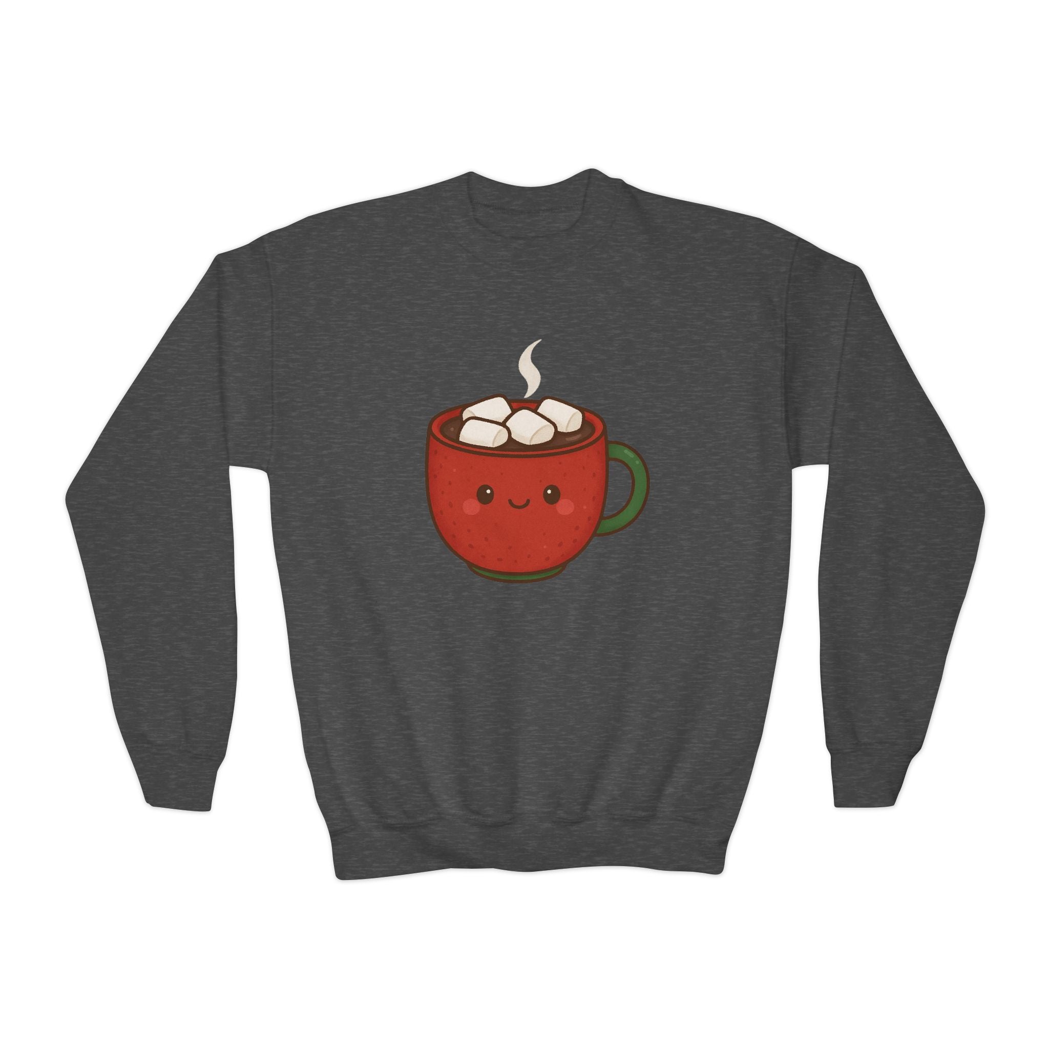 🎄 Cuddly Cocoa Youth Sweatshirt – Cozy Christmas Hot Chocolate Design