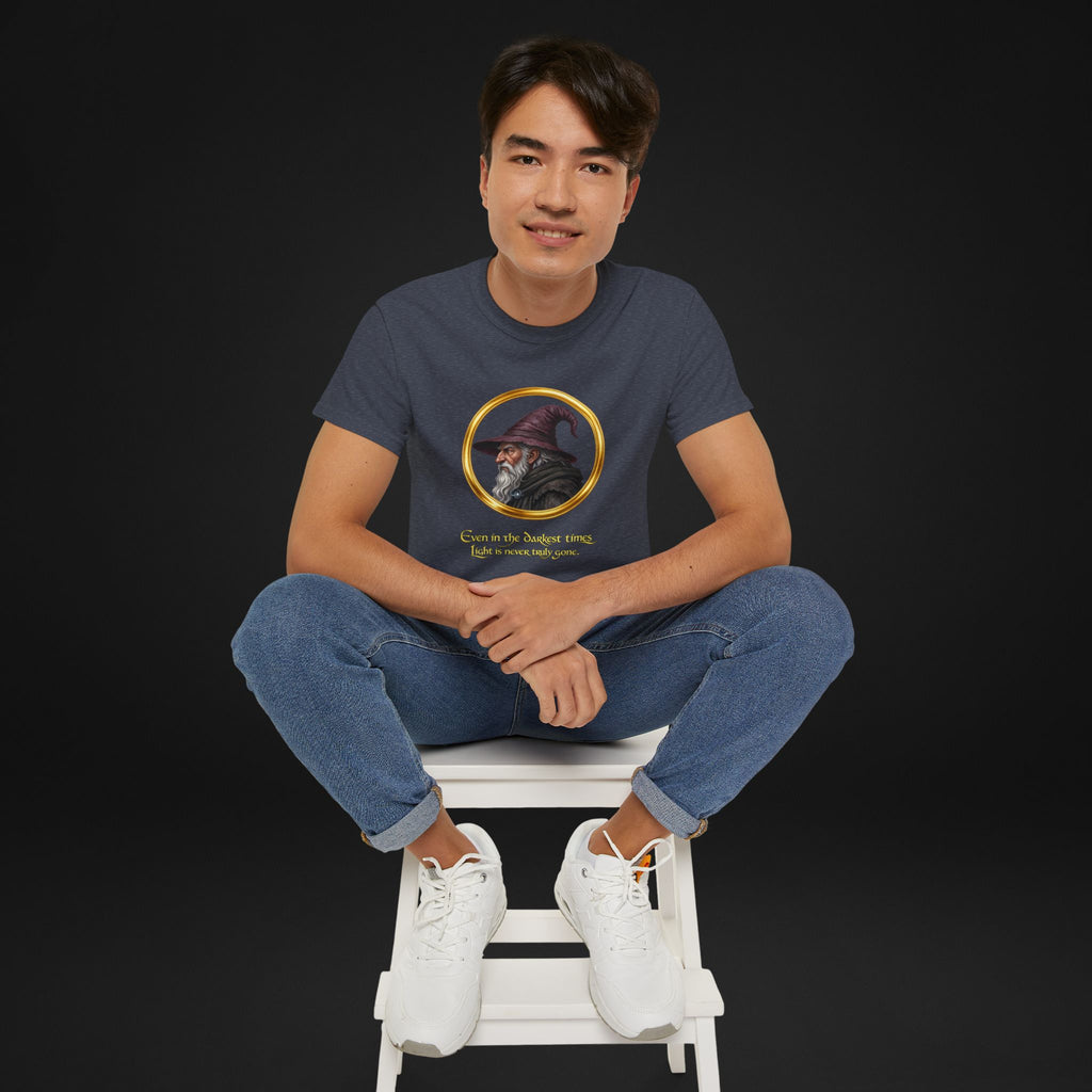Vintage Wizard Graphic T-Shirt | Fantasy Side Profile Tee