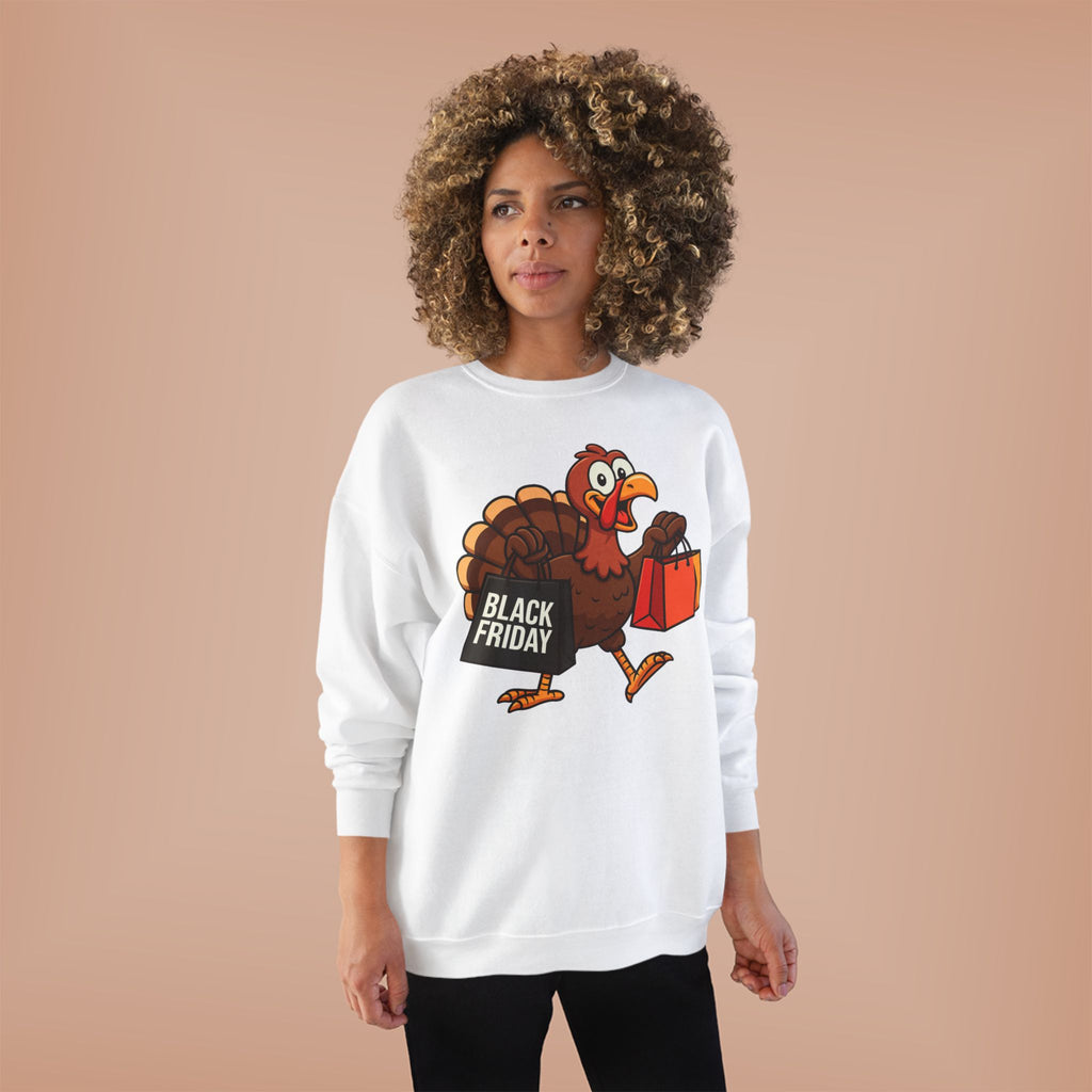 Black Friday Shopping Turkey Sweatshirt – Funny Thanksgiving & Holiday Gift