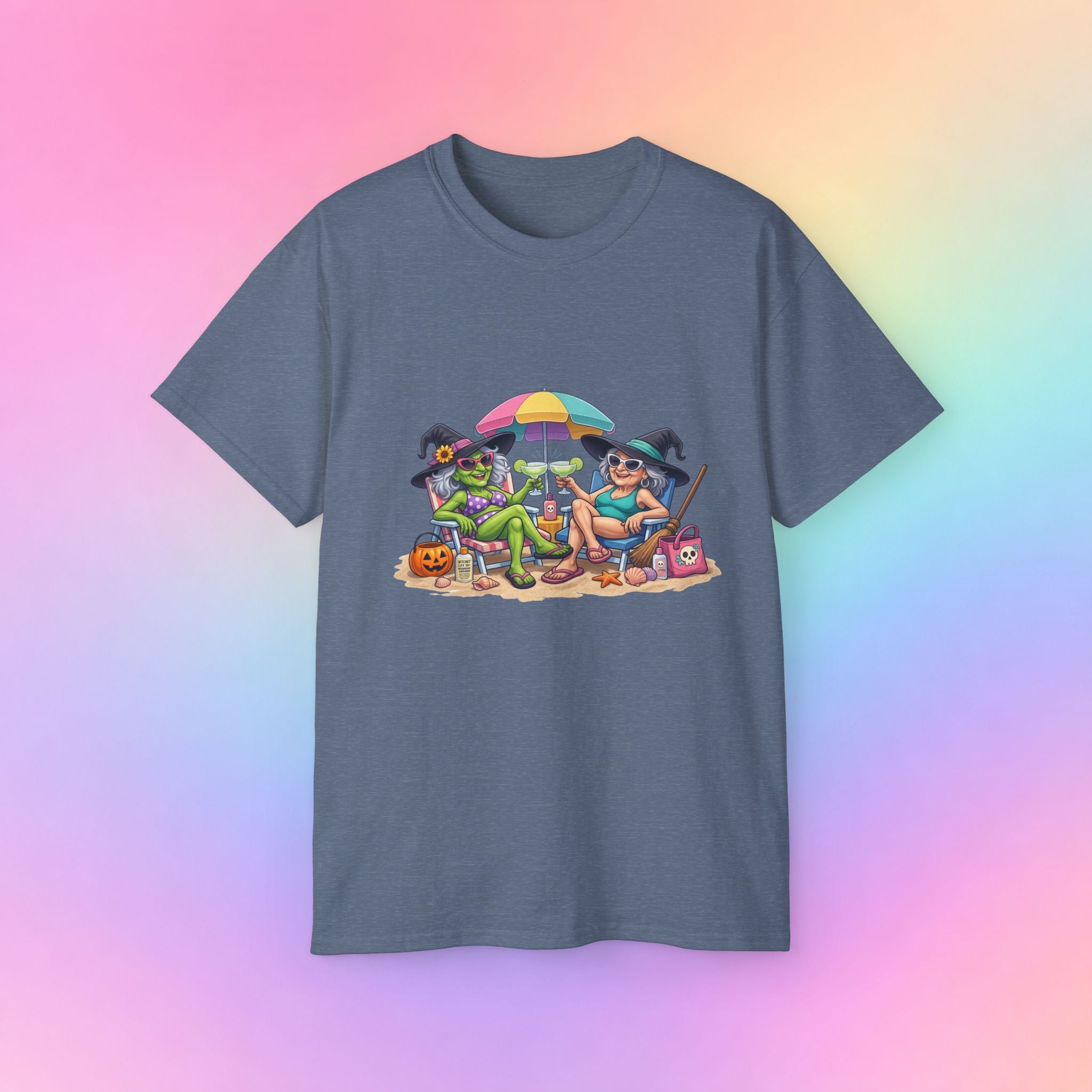 Summerween Witches Beach T-Shirt | Funny Halloween Summer Tee