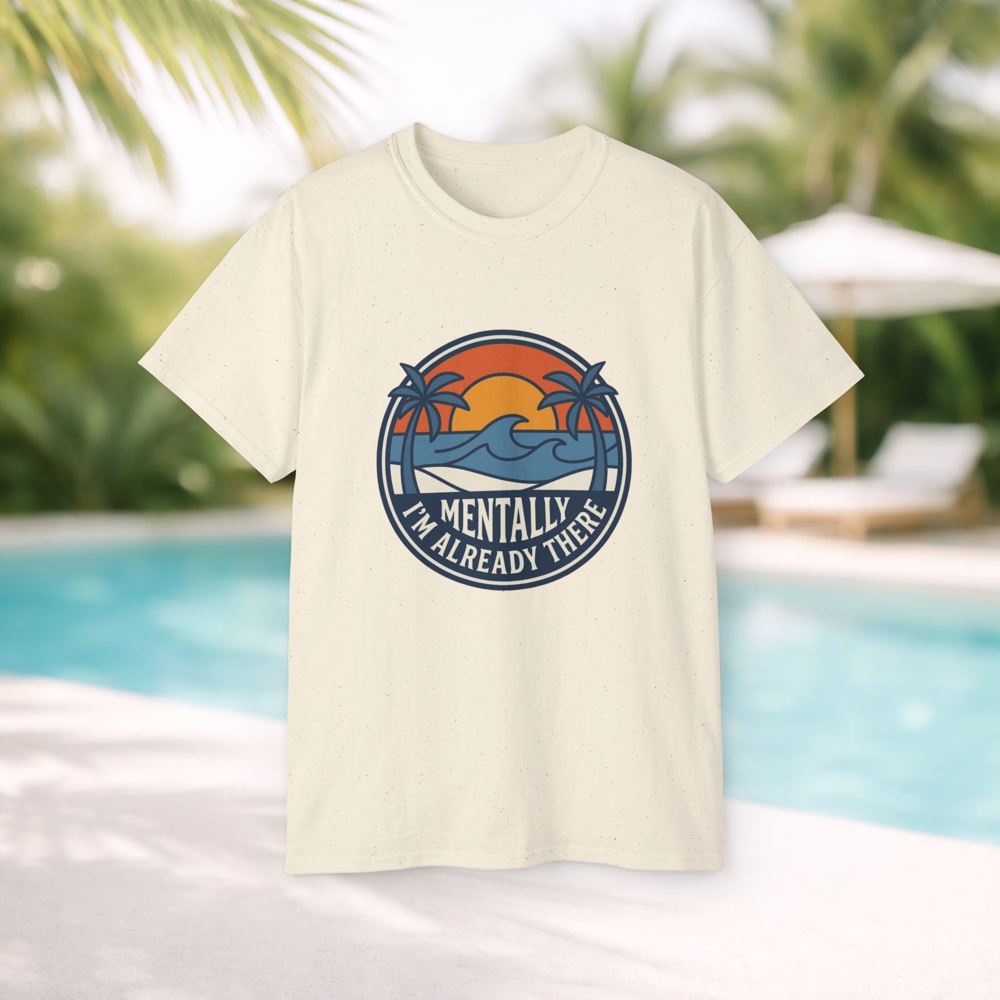 Mentally I’m Already There Summer Beach Sunset T-Shirt