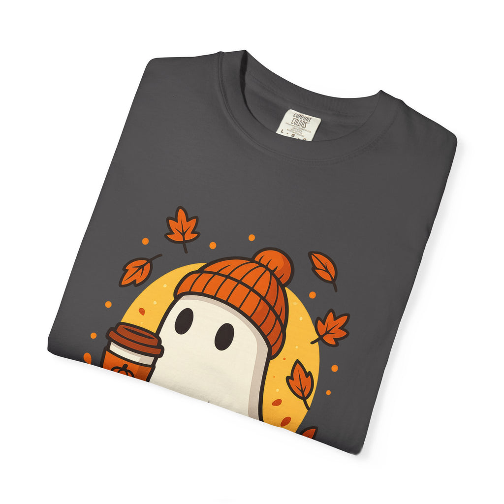 Cozy Ghost Pumpkin Spice Latte Fall T-Shirt