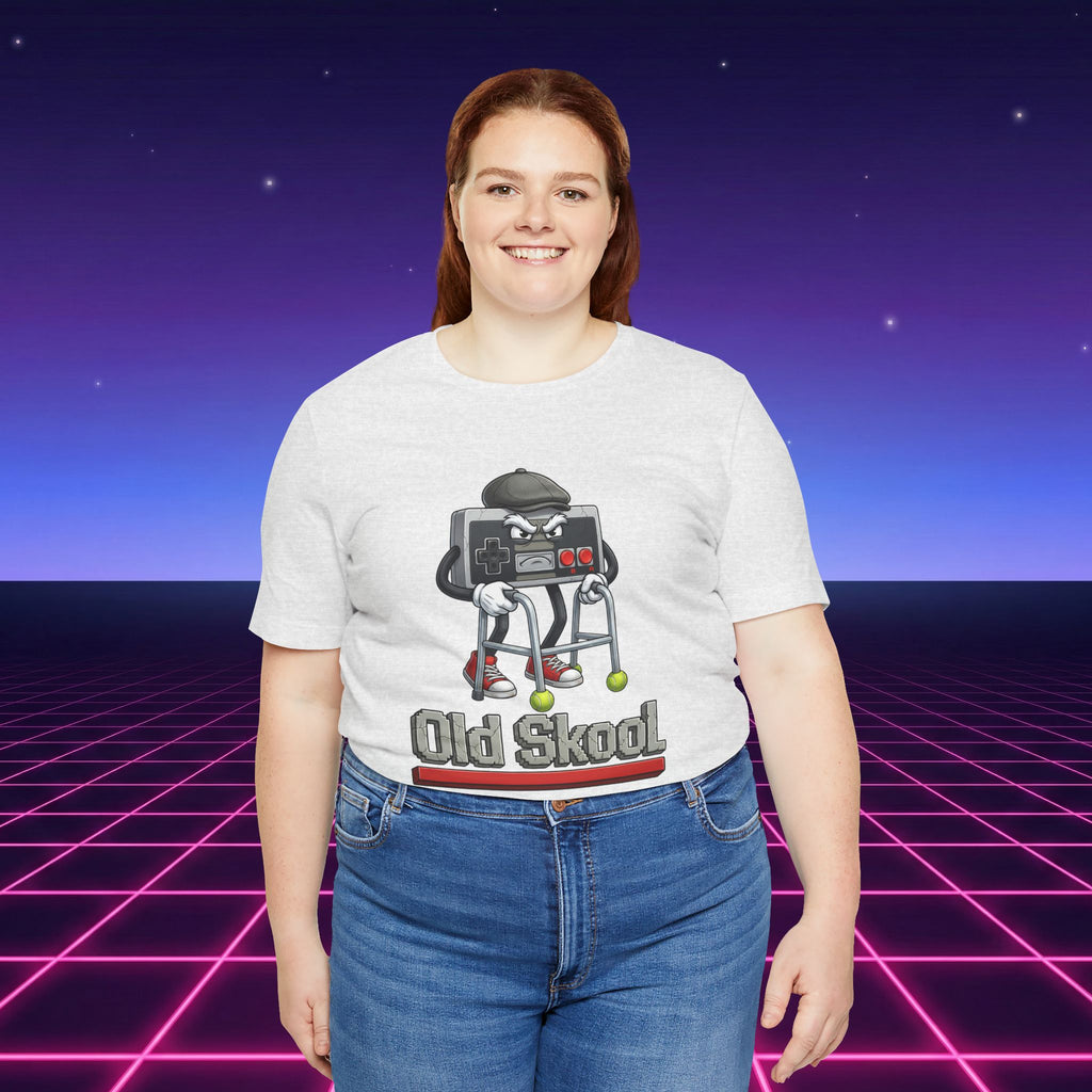 Old Skool Retro Gaming T-Shirt – Vintage Controller Grandpa Gamer Graphic Tee