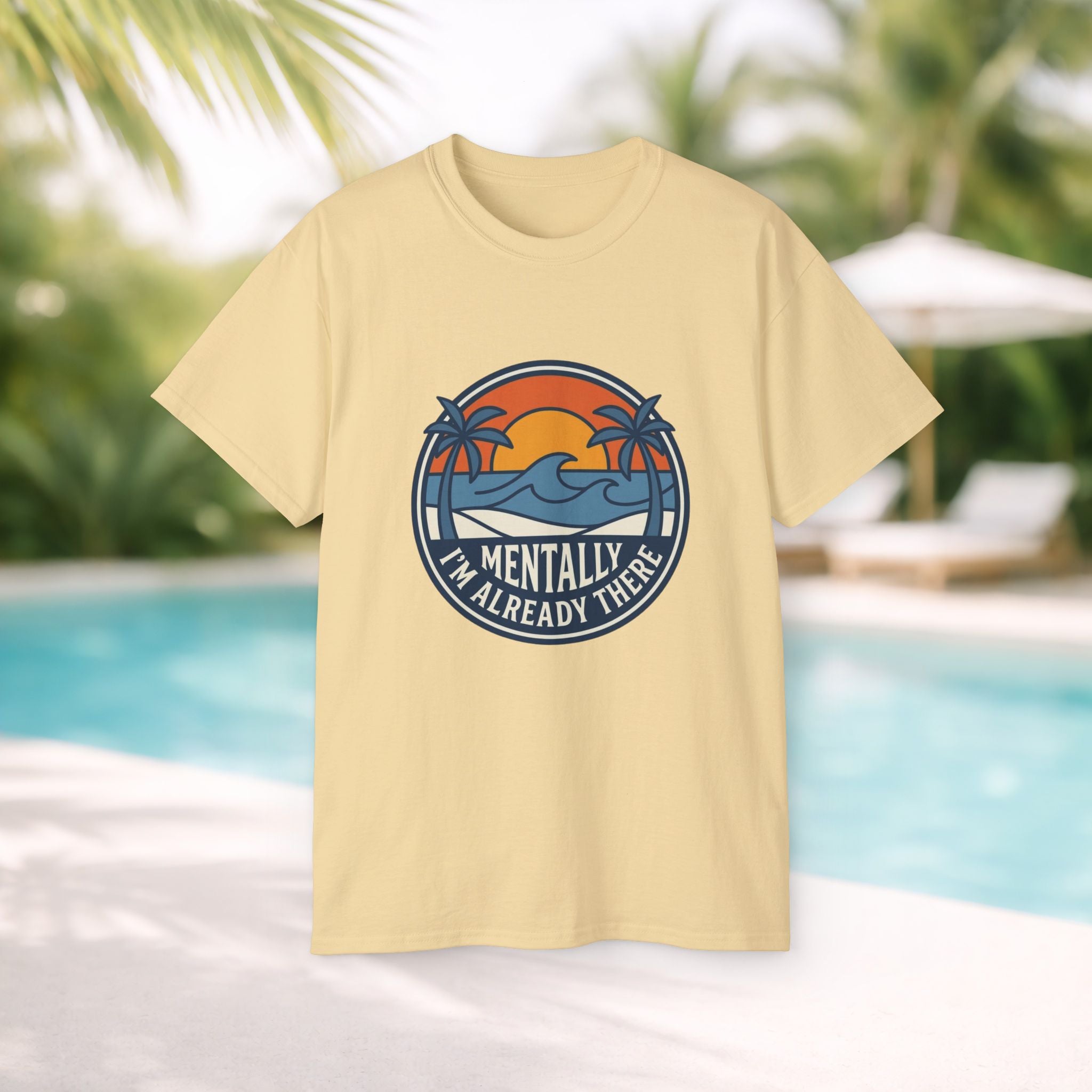 Mentally I’m Already There Summer Beach Sunset T-Shirt