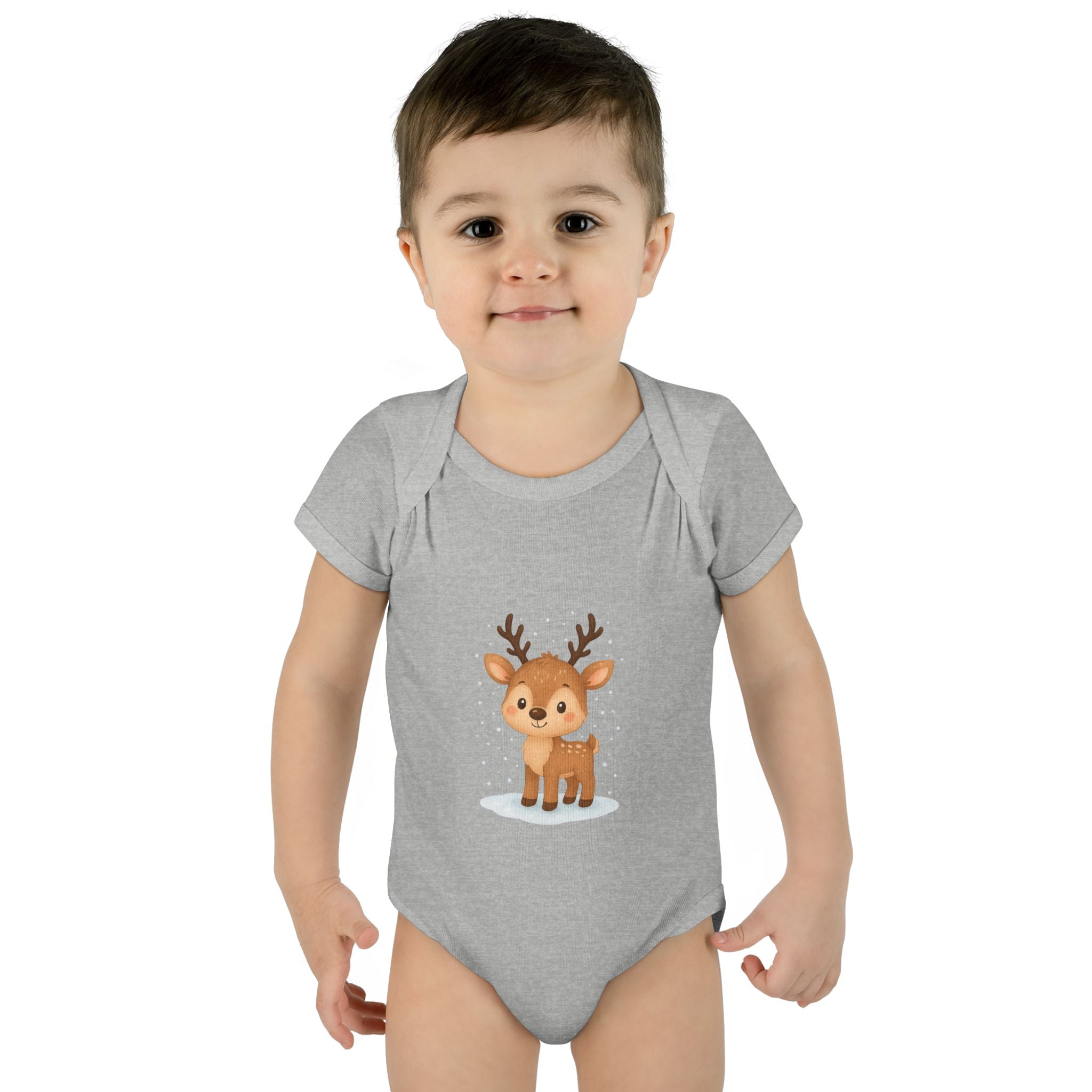 Cute Baby Reindeer Christmas Bodysuit – Holiday Infant One-Piece