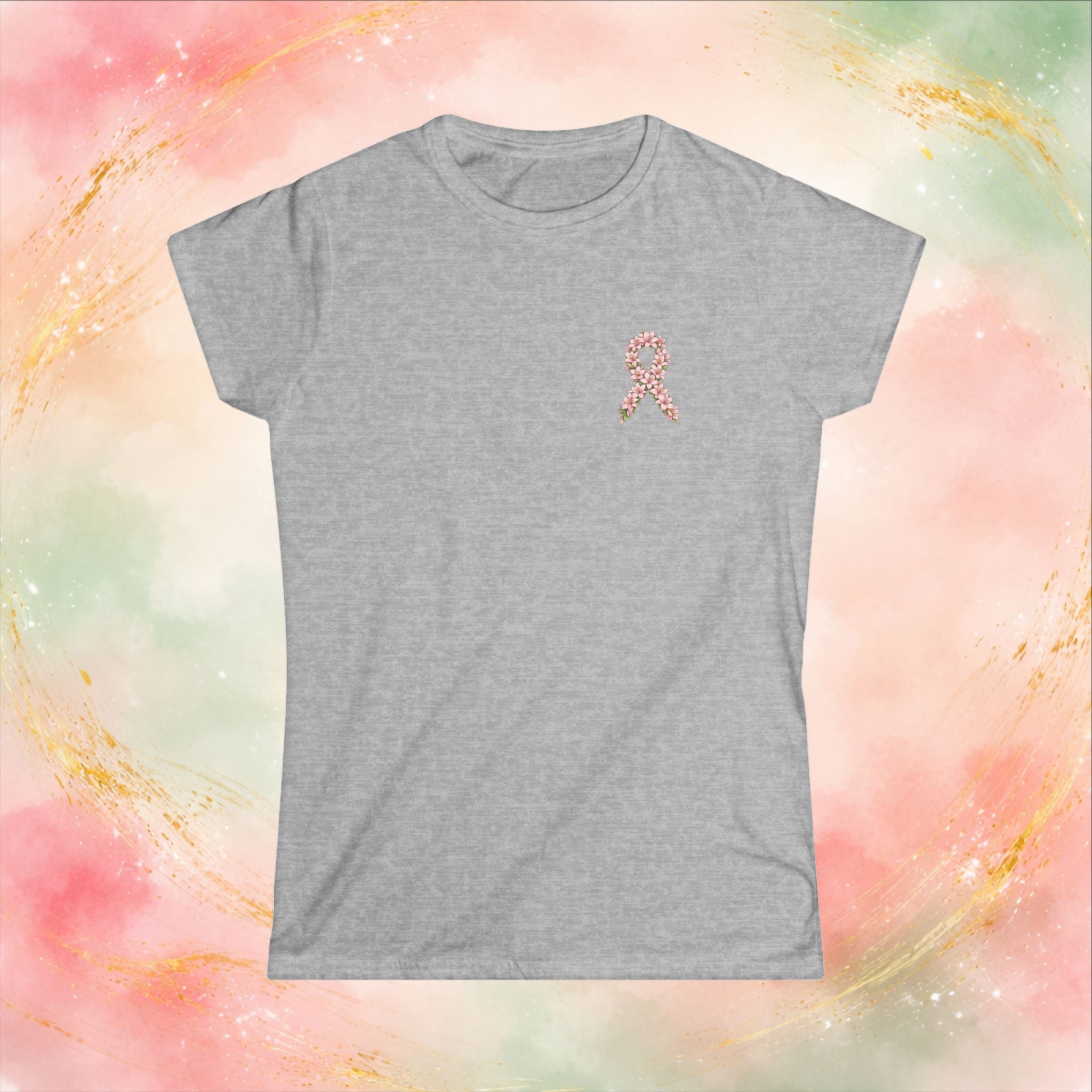 Women’s Oaks Breast Cancer Awareness Softstyle Tee | Hope Runs Stronger Than Cancer Shirt