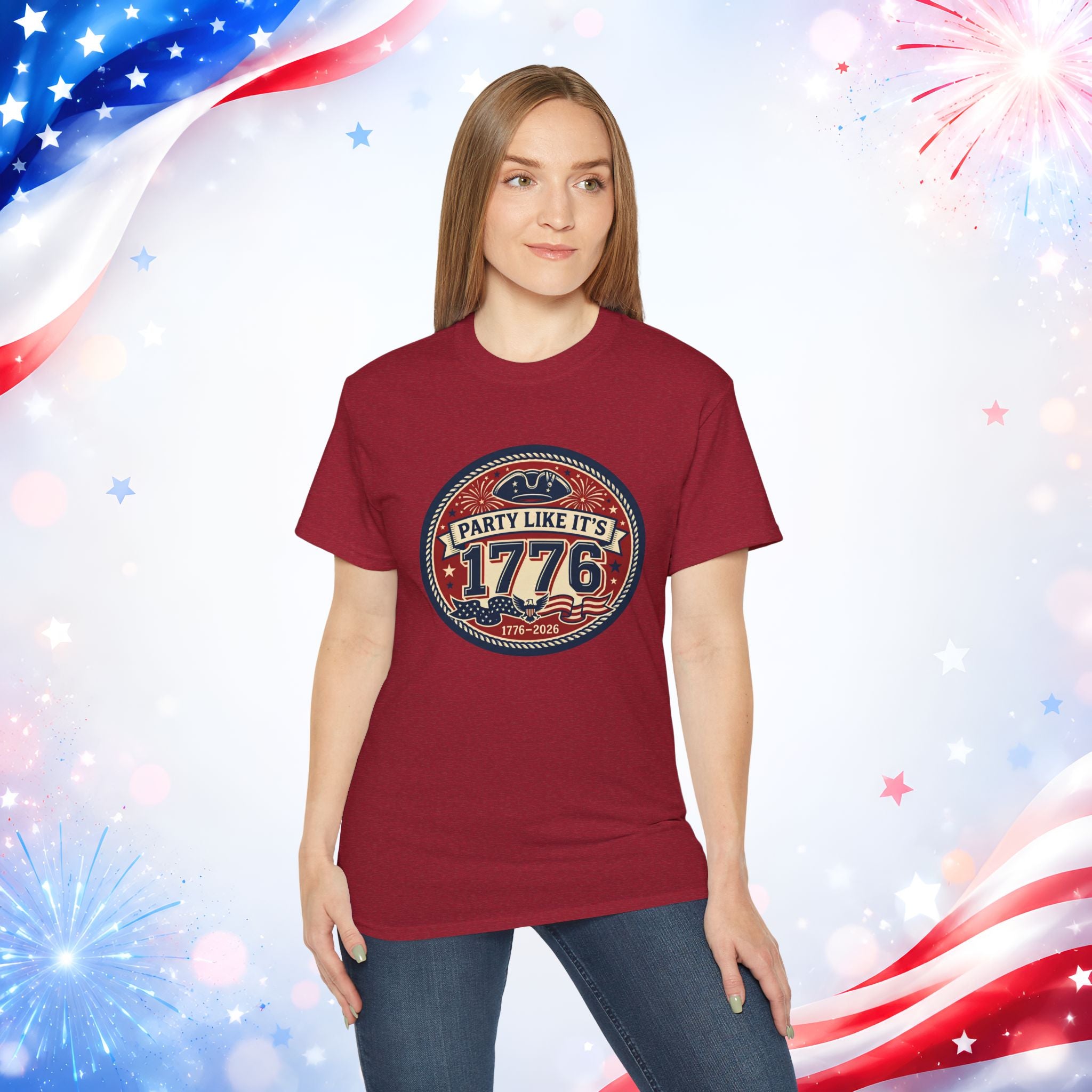 Party Like It’s 1776 T-Shirt | America 250th Birthday 4th of July Patriotic Tee
