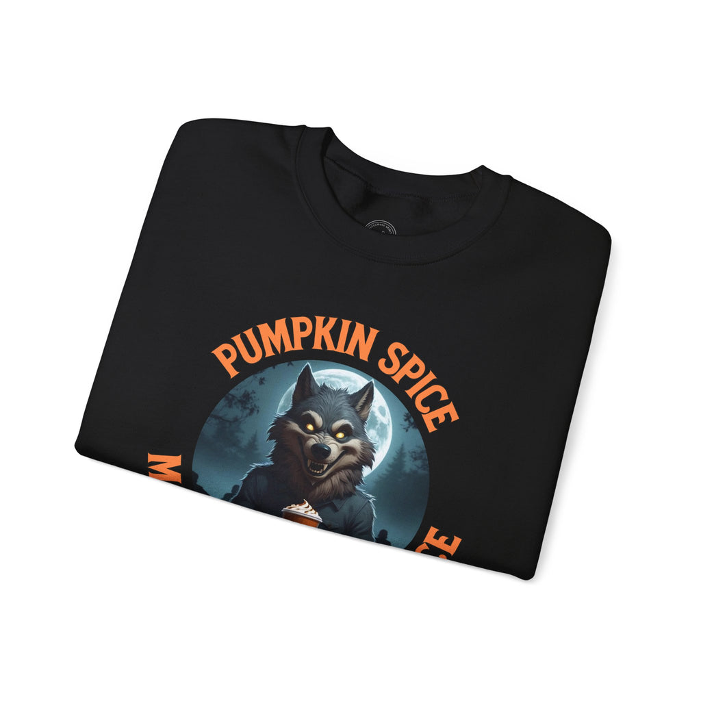 Pumpkin Spice Werewolf Halloween Sweatshirt