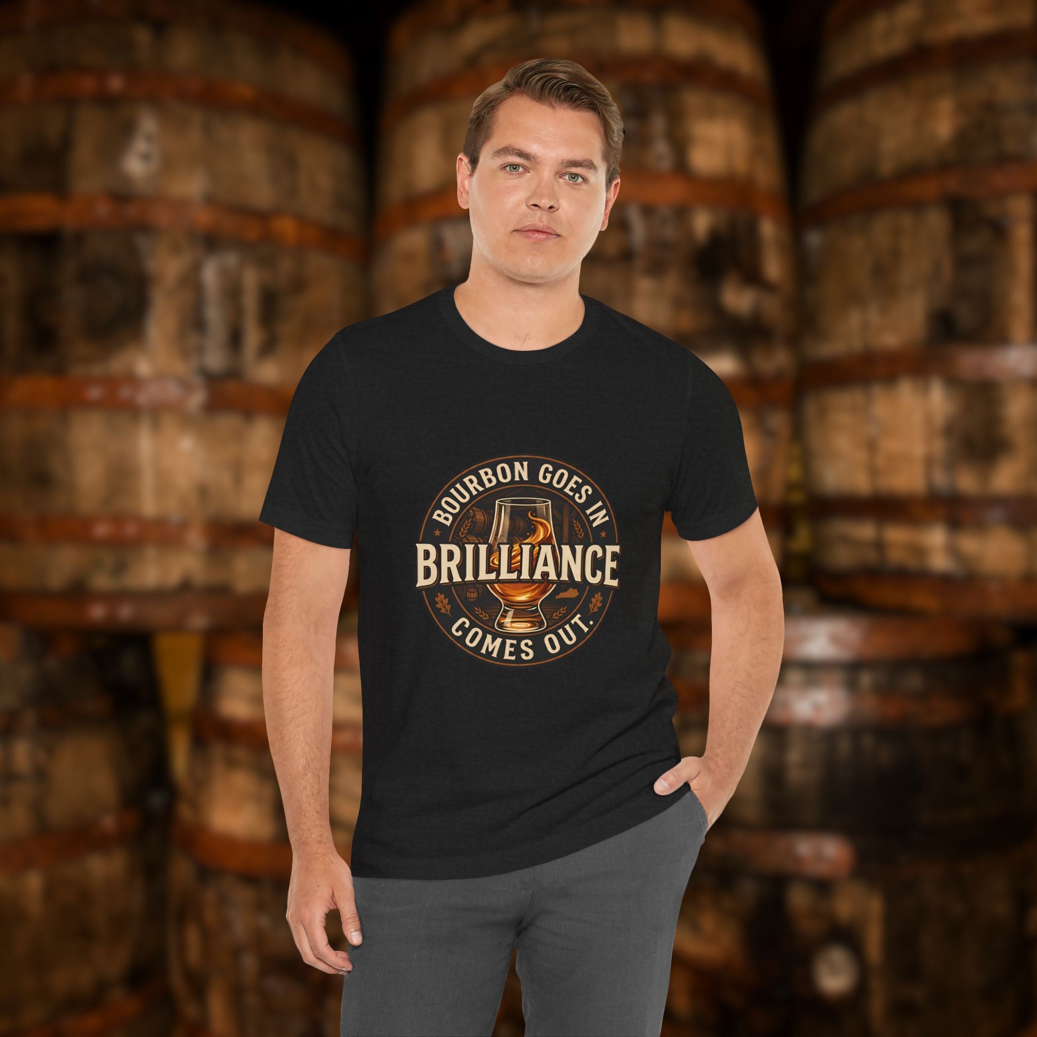 Bourbon Goes In Brilliance Comes Out T-Shirt | Kentucky Bourbon Graphic Tee