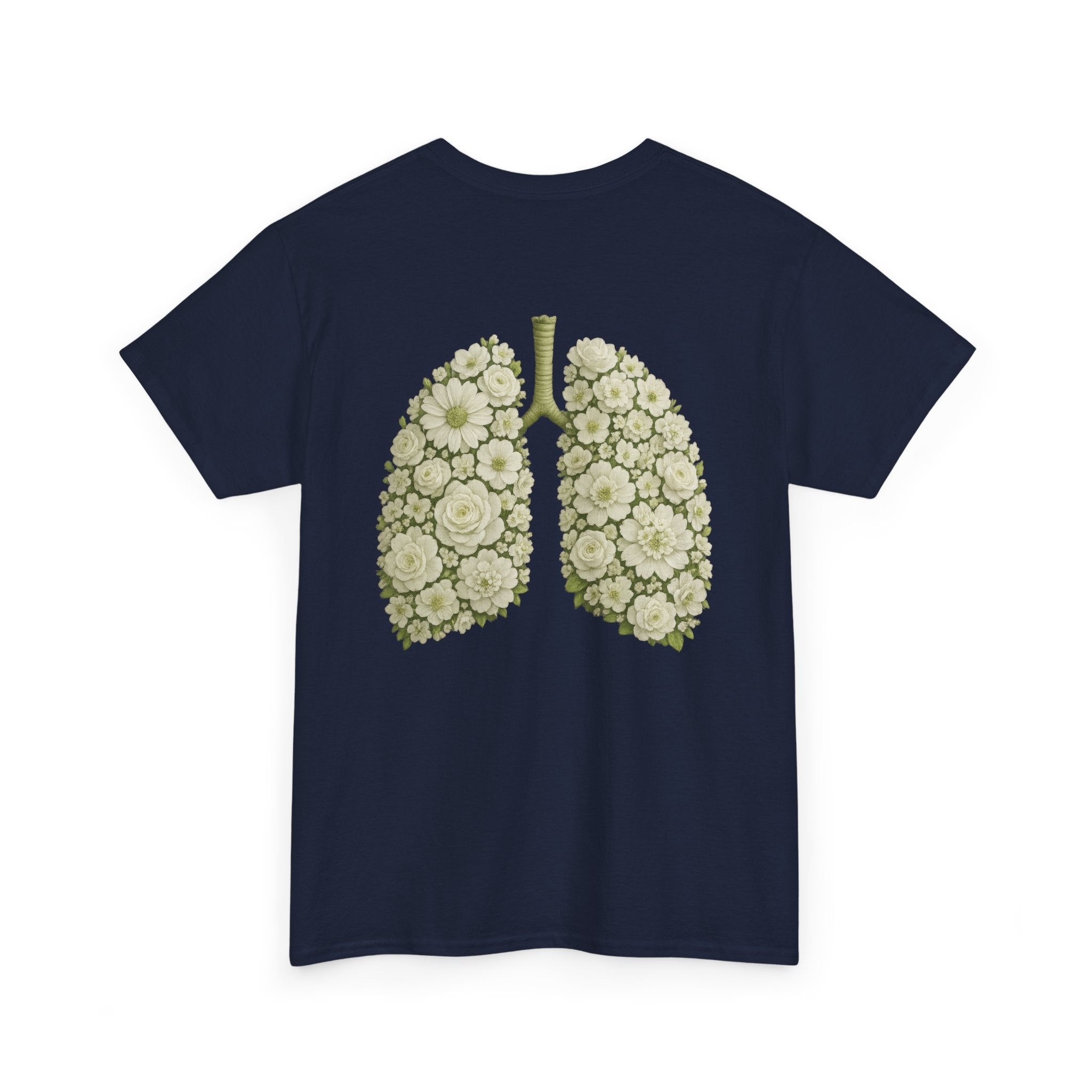 Breathe Hope – White Flower Lung Cancer Awareness T-Shirt