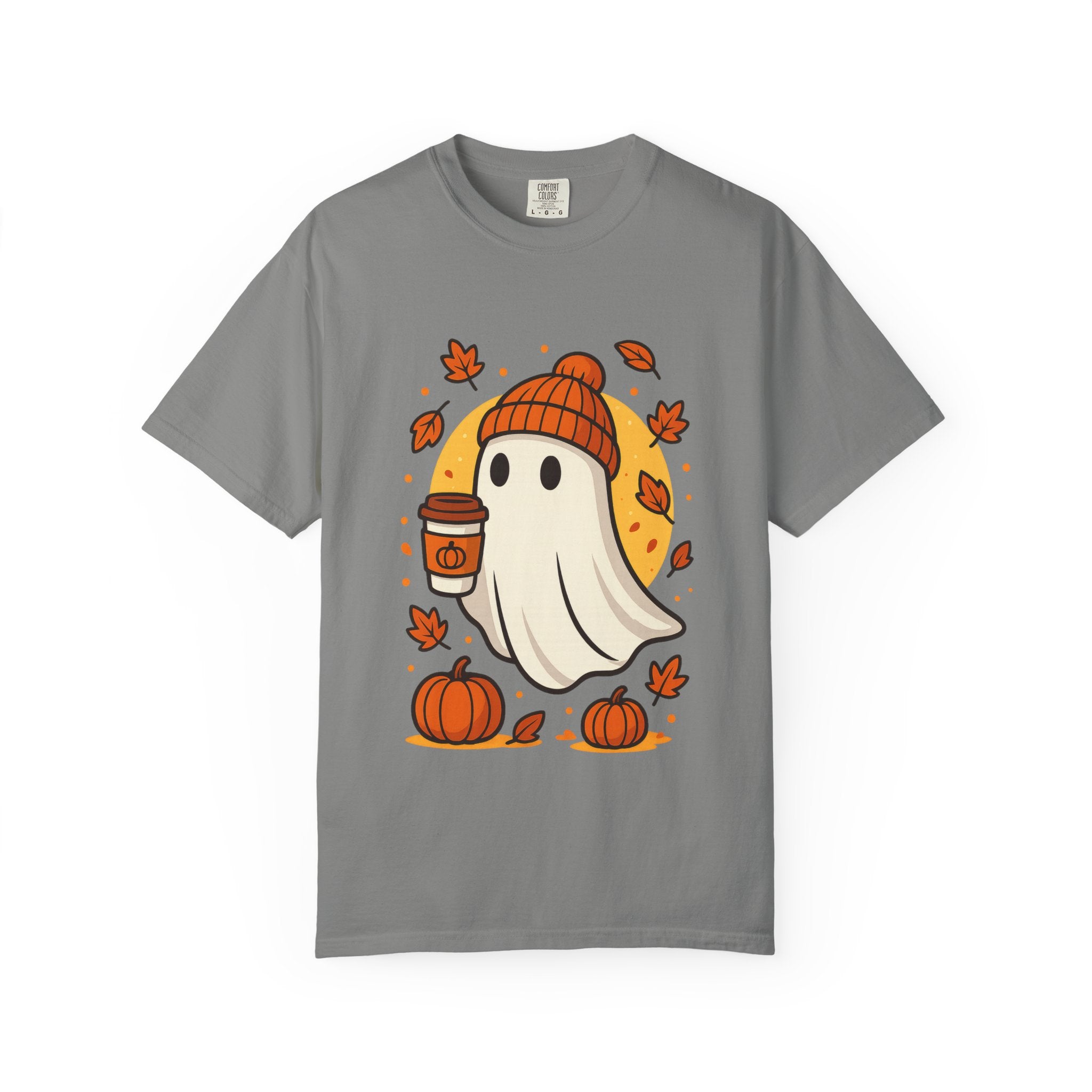 Cozy Ghost Pumpkin Spice Latte Fall T-Shirt