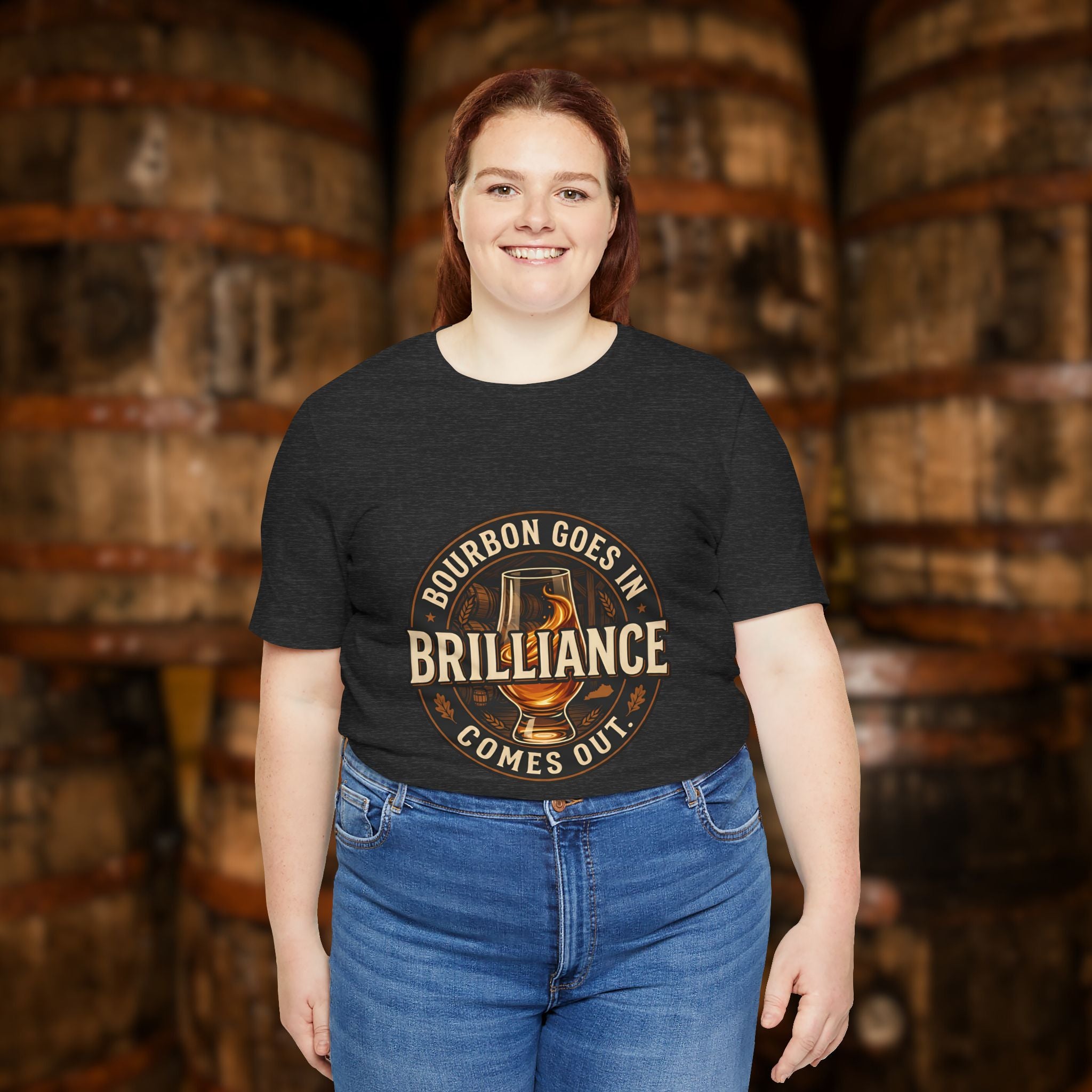 Bourbon Goes In Brilliance Comes Out T-Shirt | Kentucky Bourbon Graphic Tee