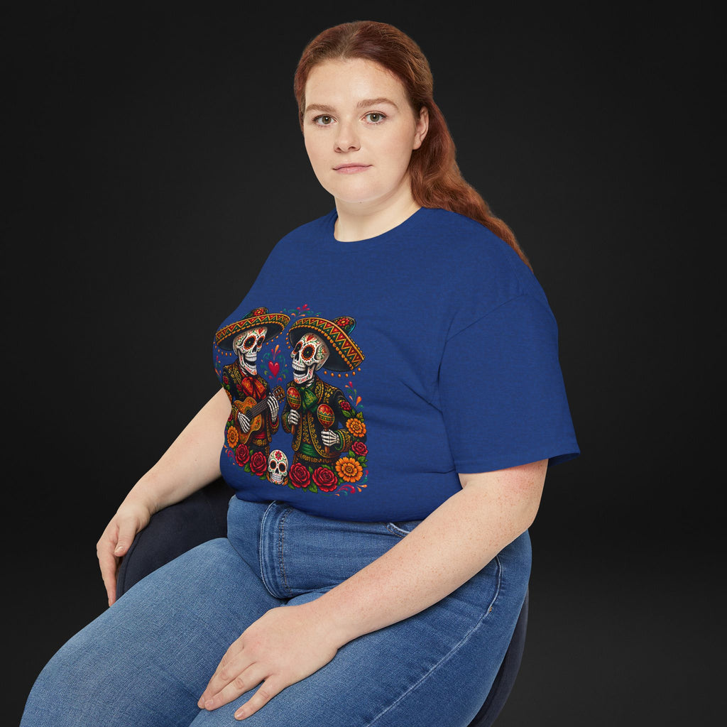 Cinco De Mayo Sugar Skull Mariachi T-Shirt | Dia de los Muertos Inspired Fiesta Tee