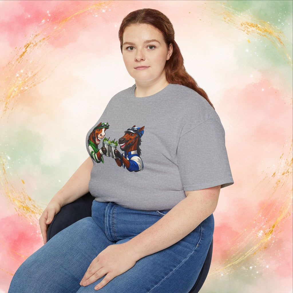 Derby Day Cheers: Funny Jockey Horses & Mint Juleps T-Shirt