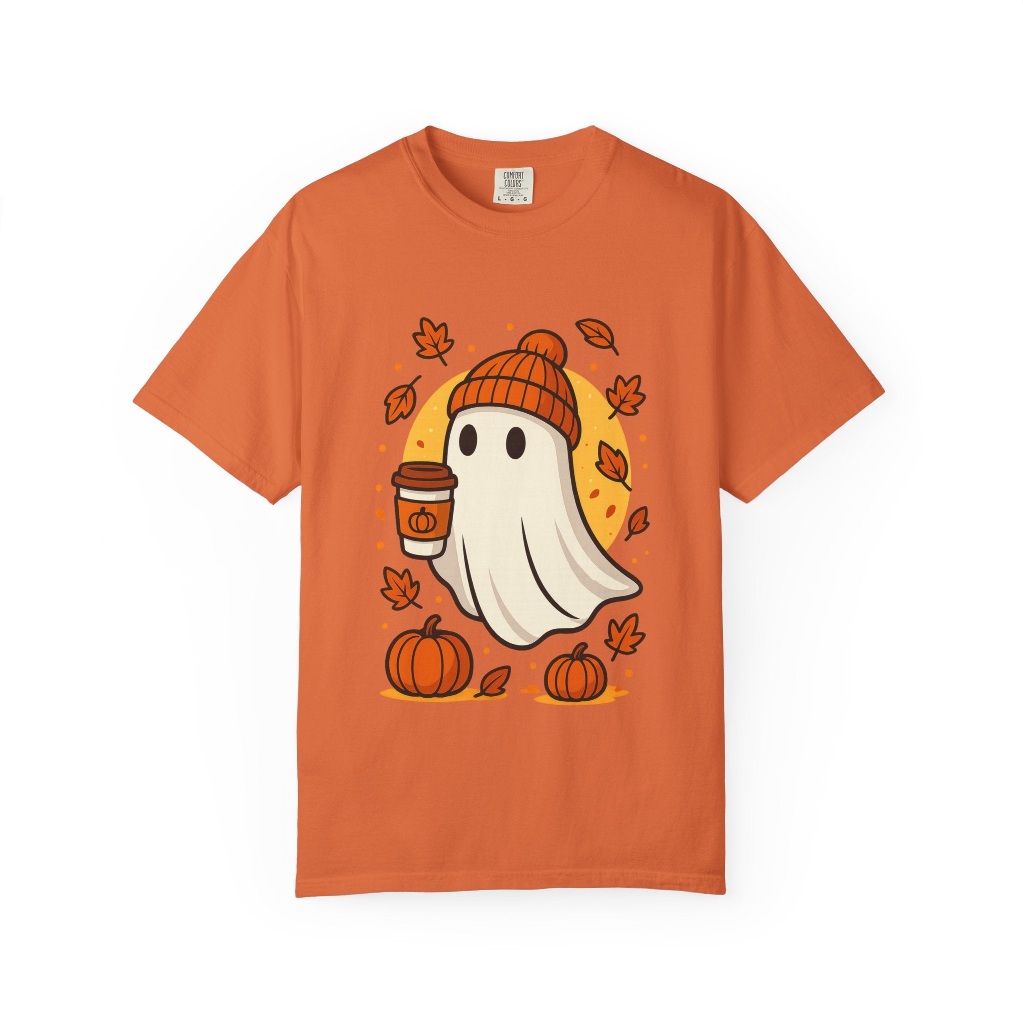 Cozy Ghost Pumpkin Spice Latte Fall T-Shirt