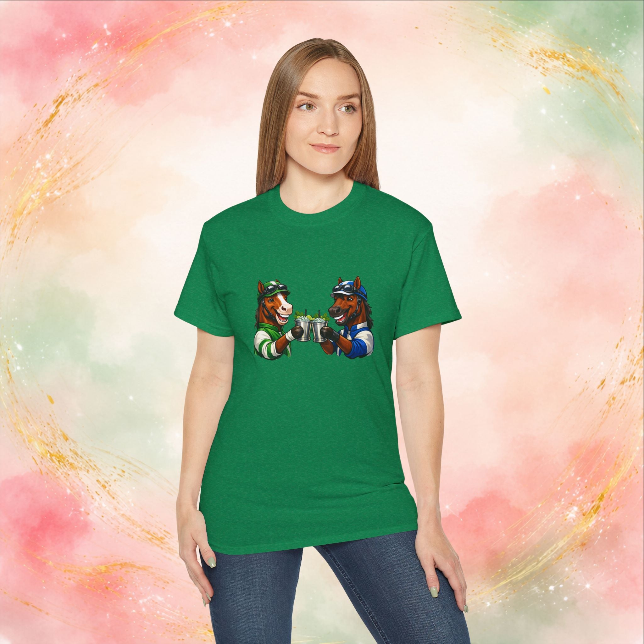 Derby Day Cheers: Funny Jockey Horses & Mint Juleps T-Shirt