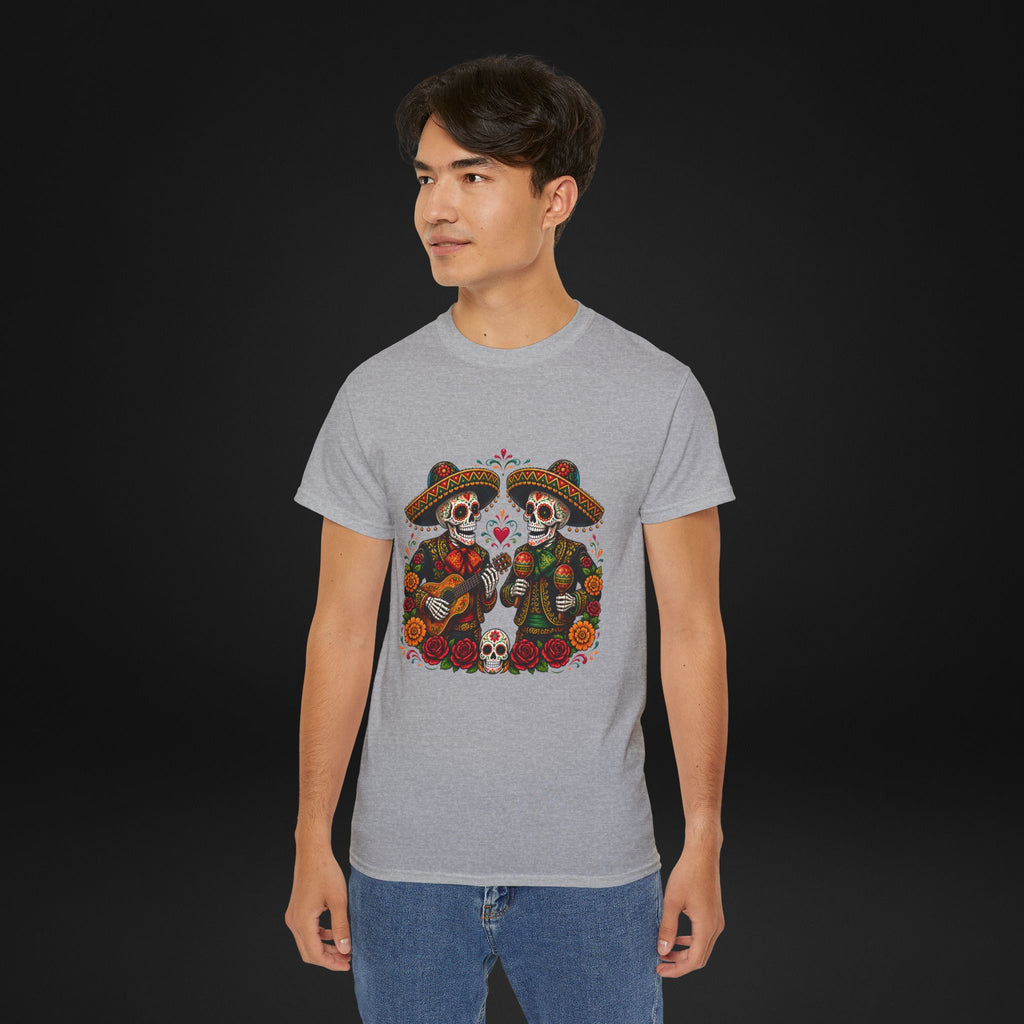 Cinco De Mayo Sugar Skull Mariachi T-Shirt | Dia de los Muertos Inspired Fiesta Tee