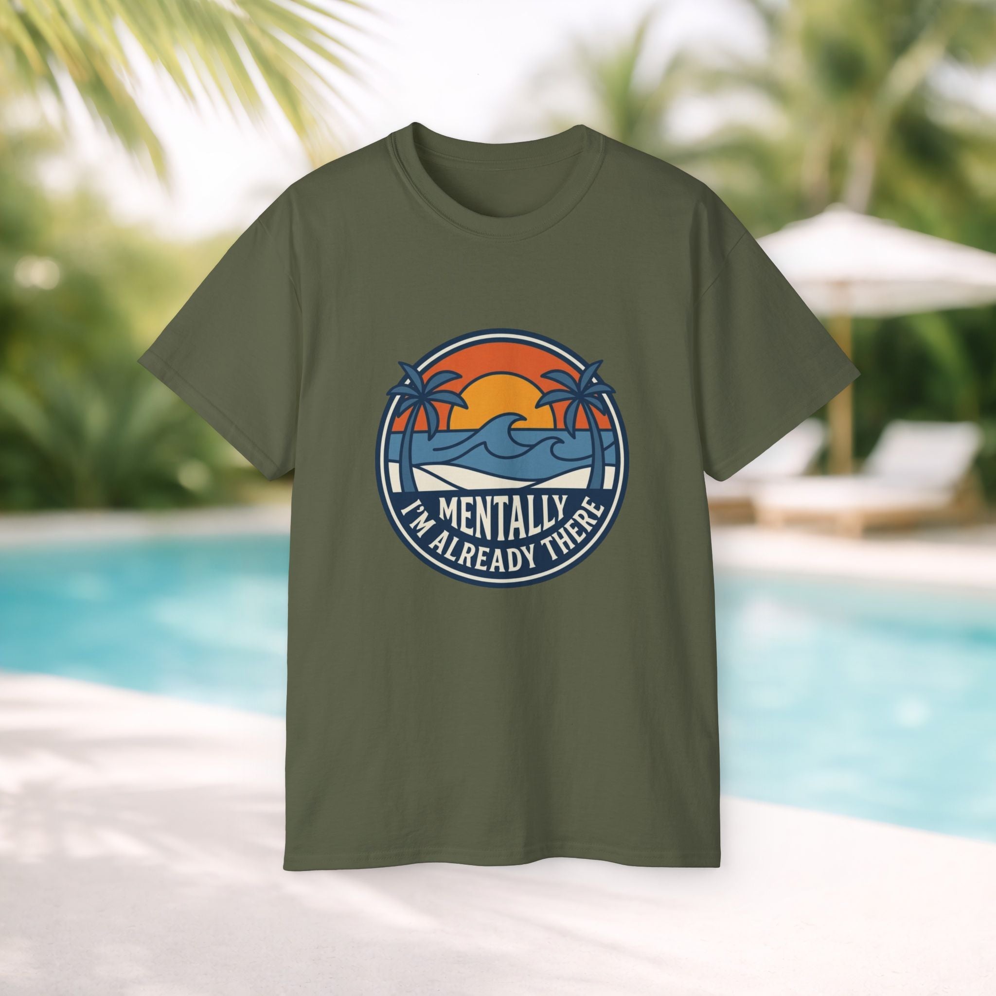 Mentally I’m Already There Summer Beach Sunset T-Shirt