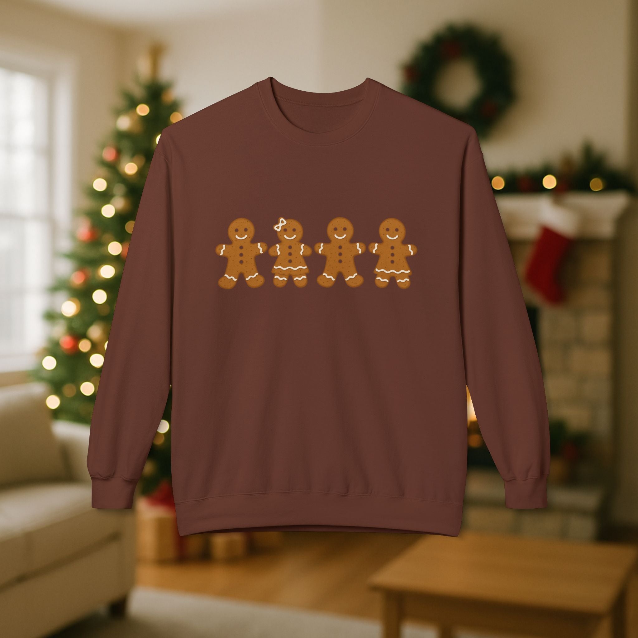Gingerbread Family Christmas Sweatshirt – Cute Holiday Cookie Crewneck | Festive Matching Family Christmas Sweater