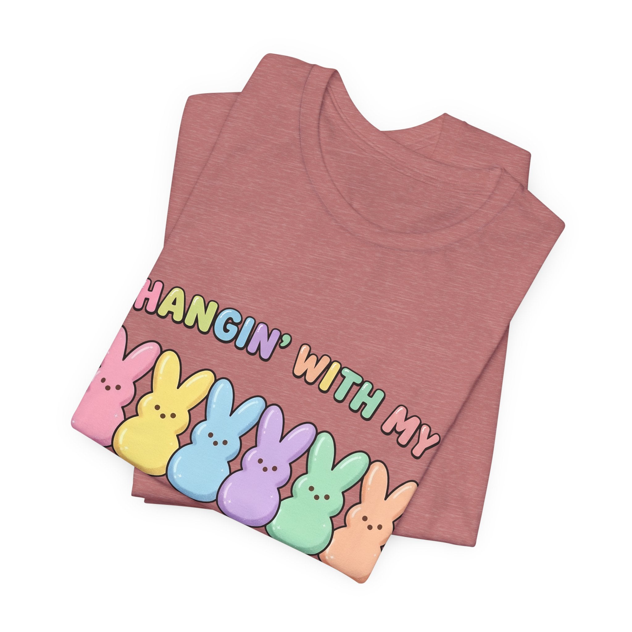 Hangin’ With My Peeps Easter T-Shirt | Cute Pastel Bunny Shirt